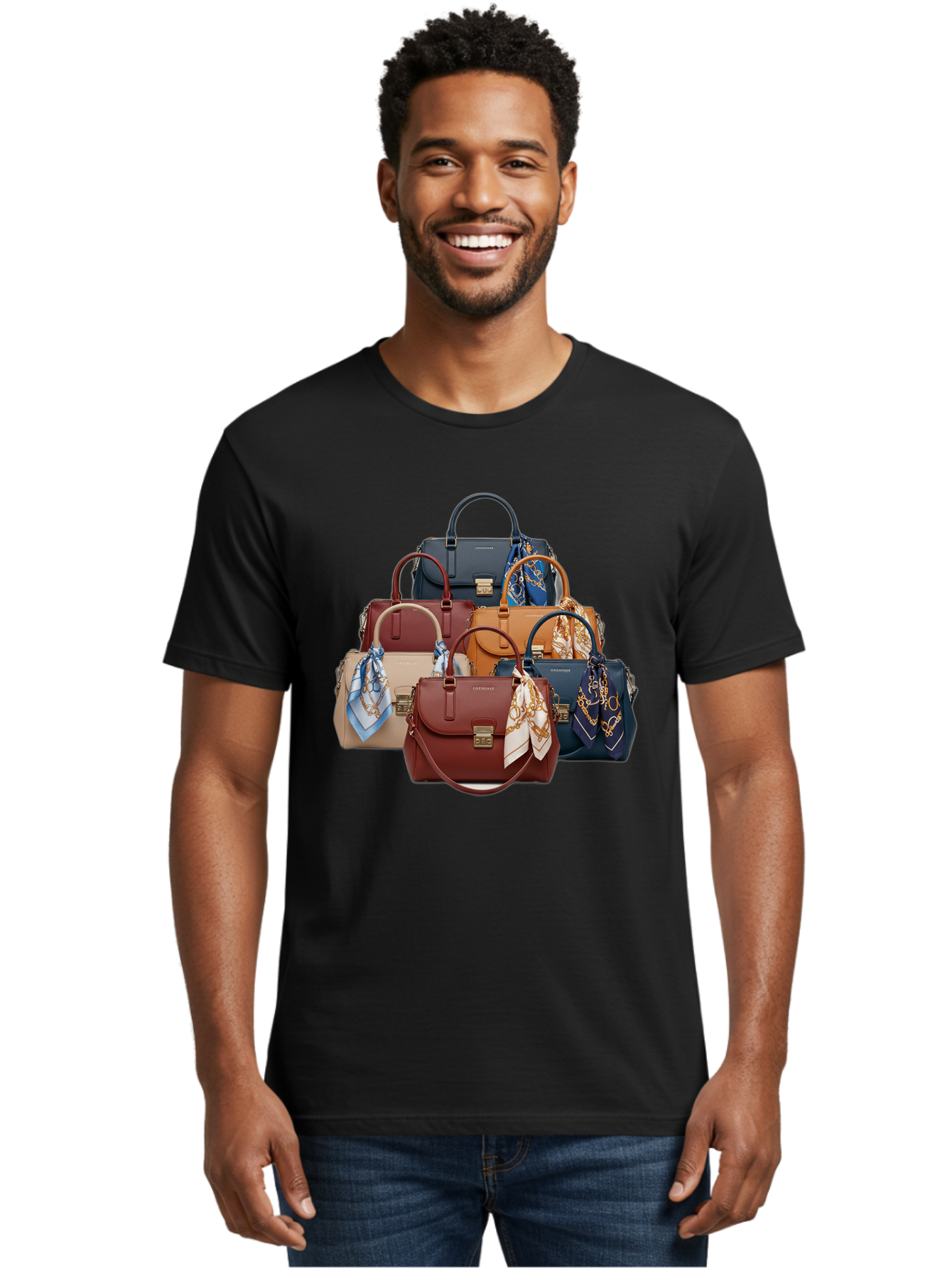 Handbags-With-Scarves Men'S Graphic Tee, 100% Cotton, Comfortable Casual Summer Wear, Machine Washable, Vintage Camera, Old Camera, Antique Camera, Black Camera, Classic Photography, Photography Equipment, Nostalgic Device, Film Camera, Bag576