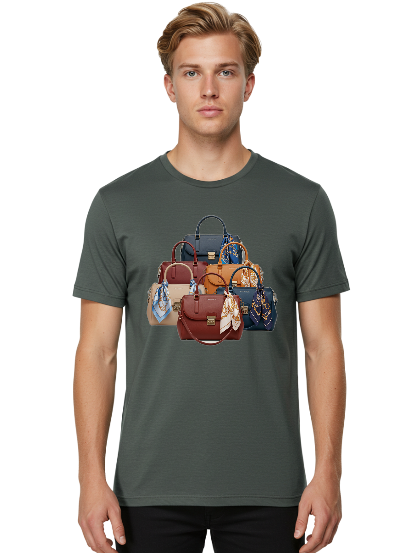Handbags-With-Scarves Men'S Graphic Tee, 100% Cotton, Comfortable Casual Summer Wear, Machine Washable, Vintage Camera, Old Camera, Antique Camera, Black Camera, Classic Photography, Photography Equipment, Nostalgic Device, Film Camera, Bag576