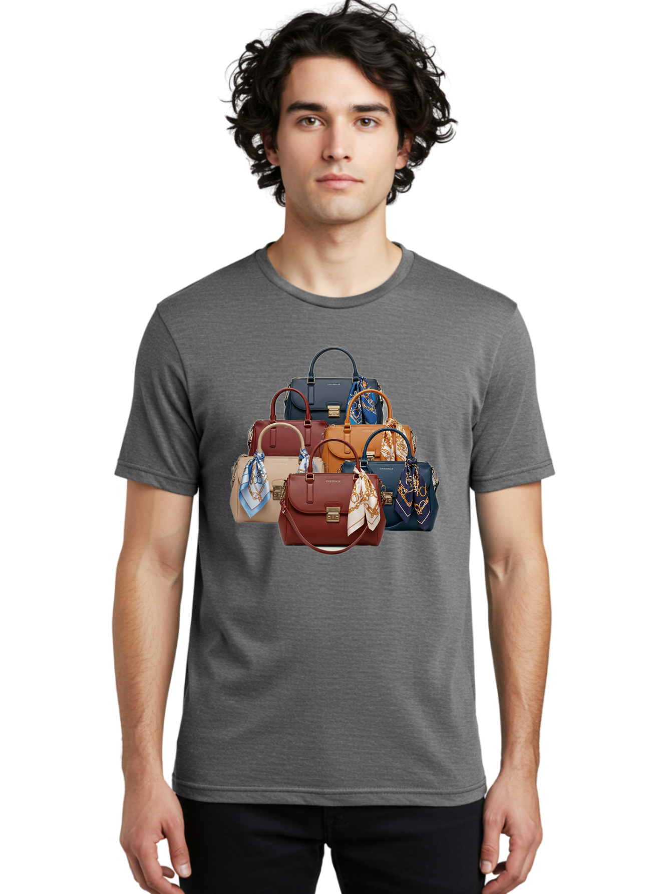 Handbags-With-Scarves Men'S Graphic Tee, 100% Cotton, Comfortable Casual Summer Wear, Machine Washable, Vintage Camera, Old Camera, Antique Camera, Black Camera, Classic Photography, Photography Equipment, Nostalgic Device, Film Camera, Bag576