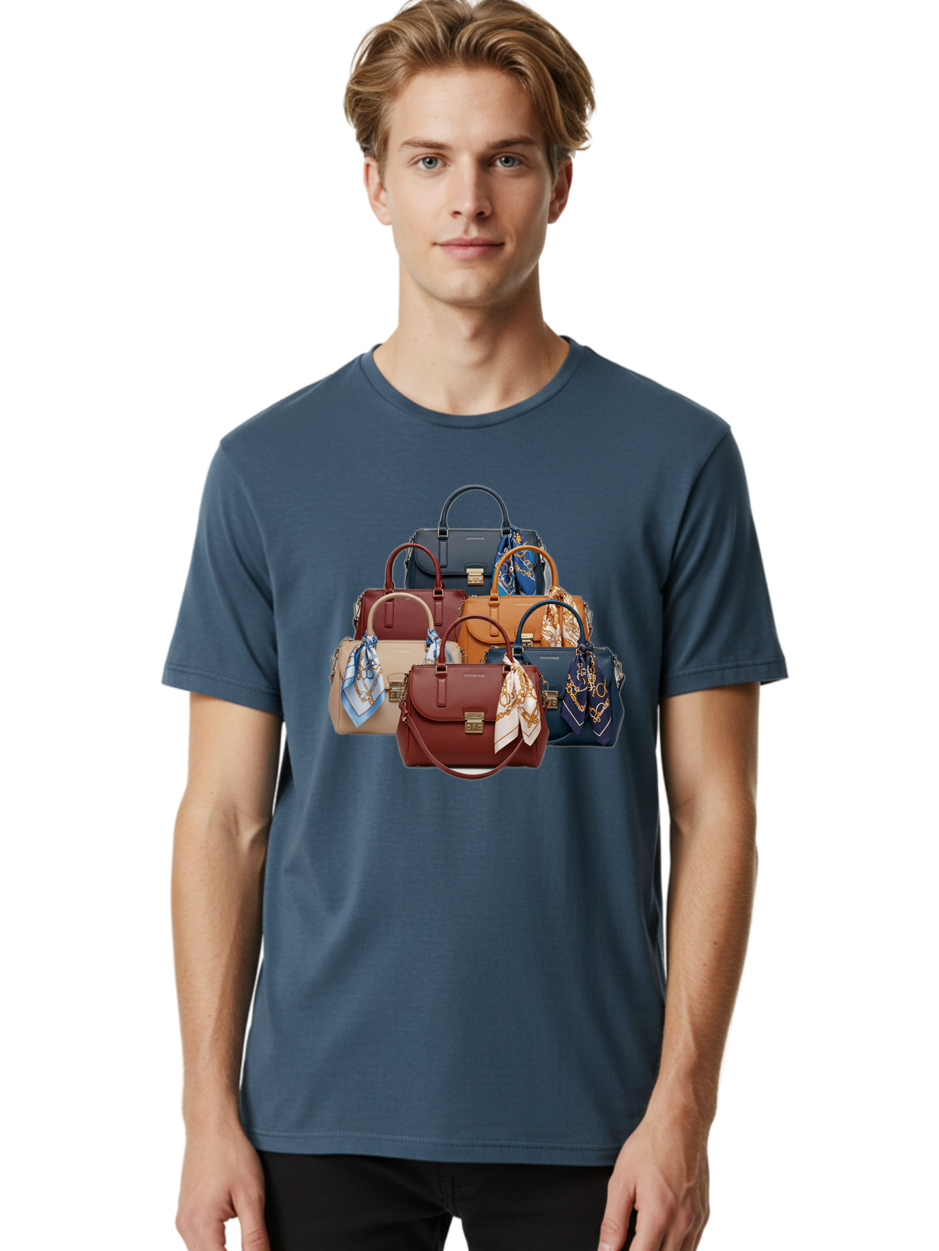 Handbags-With-Scarves Men'S Graphic Tee, 100% Cotton, Comfortable Casual Summer Wear, Machine Washable, Vintage Camera, Old Camera, Antique Camera, Black Camera, Classic Photography, Photography Equipment, Nostalgic Device, Film Camera, Bag576