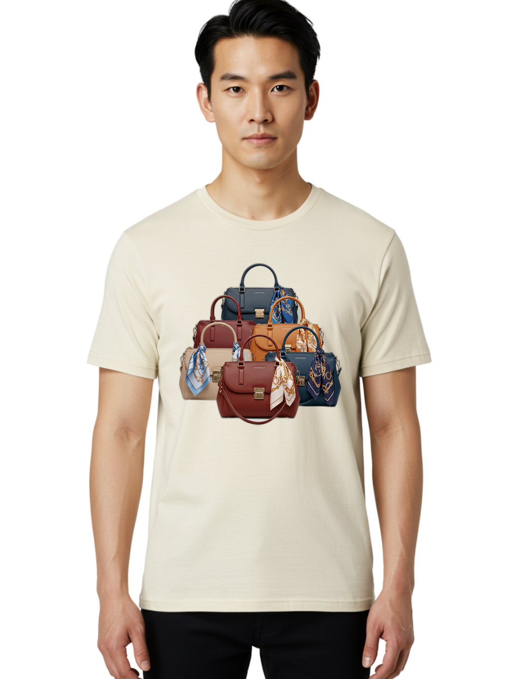Handbags-With-Scarves Men'S Graphic Tee, 100% Cotton, Comfortable Casual Summer Wear, Machine Washable, Vintage Camera, Old Camera, Antique Camera, Black Camera, Classic Photography, Photography Equipment, Nostalgic Device, Film Camera, Bag576