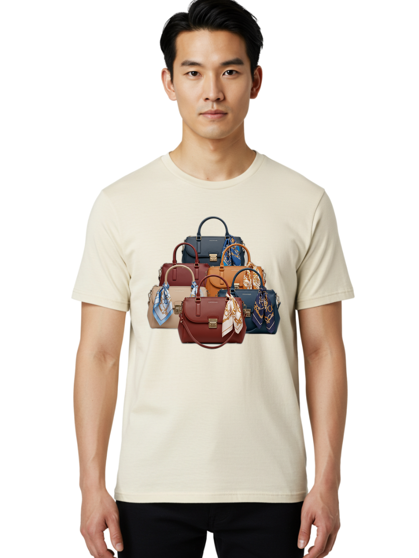 Handbags-With-Scarves Men'S Graphic Tee, 100% Cotton, Comfortable Casual Summer Wear, Machine Washable, Vintage Camera, Old Camera, Antique Camera, Black Camera, Classic Photography, Photography Equipment, Nostalgic Device, Film Camera, Bag576