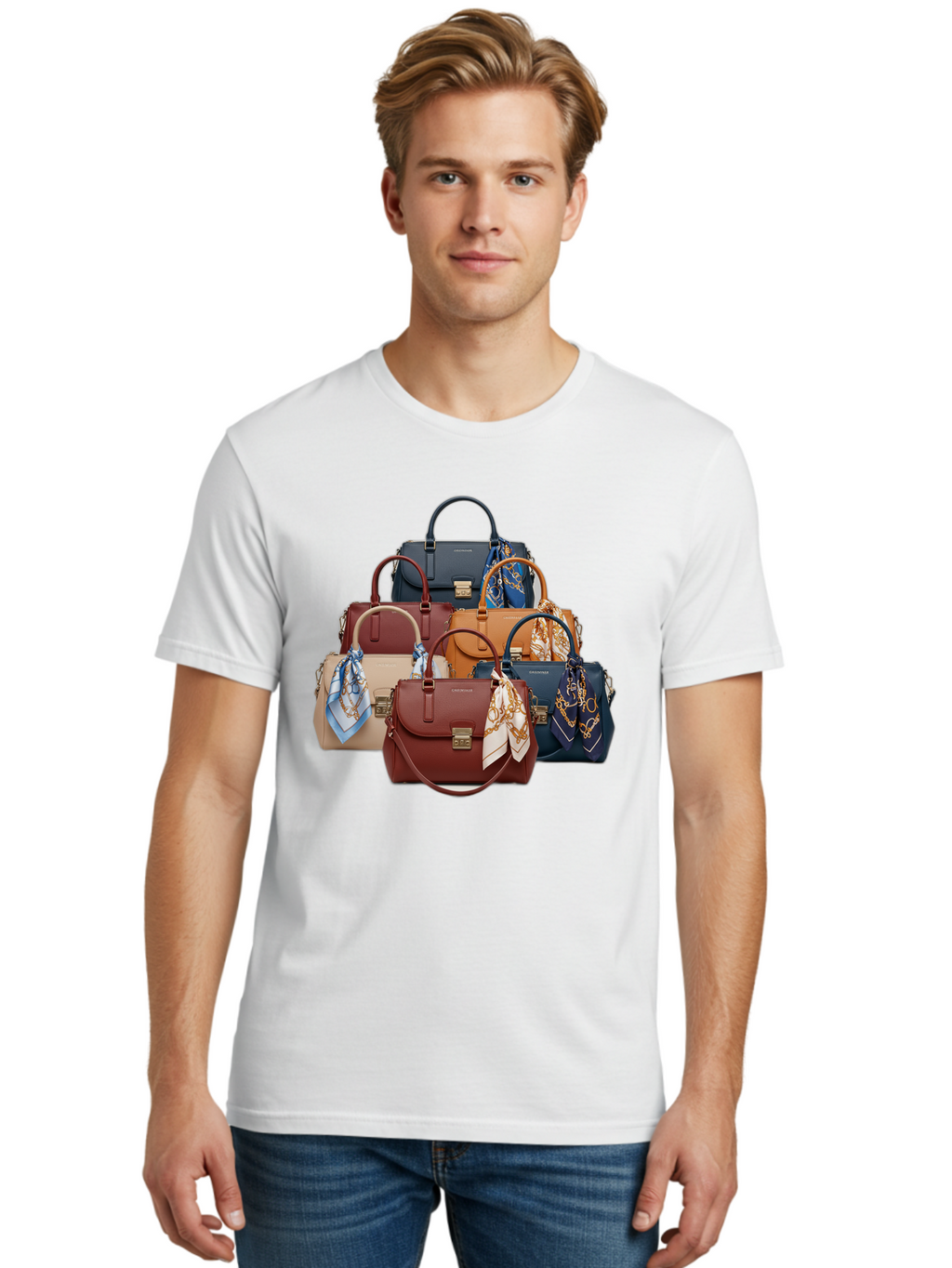 Handbags-With-Scarves Men'S Graphic Tee, 100% Cotton, Comfortable Casual Summer Wear, Machine Washable, Vintage Camera, Old Camera, Antique Camera, Black Camera, Classic Photography, Photography Equipment, Nostalgic Device, Film Camera, Bag576
