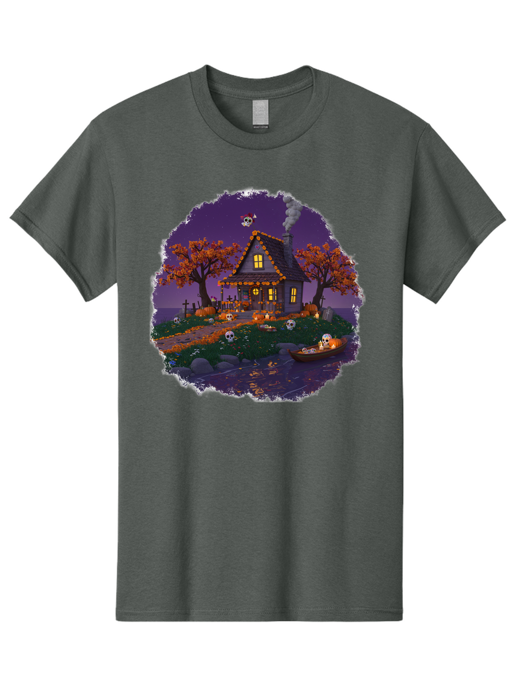 Haunted-House-1 Men'S Graphic Tee, 100% Cotton, Comfortable Casual Summer Wear, Machine Washable, Vintage Camera, Old Camera, Antique Camera, Black Camera, Classic Photography, Photography Equipment, Nostalgic Device, Film Camera, Camera Art Bag583