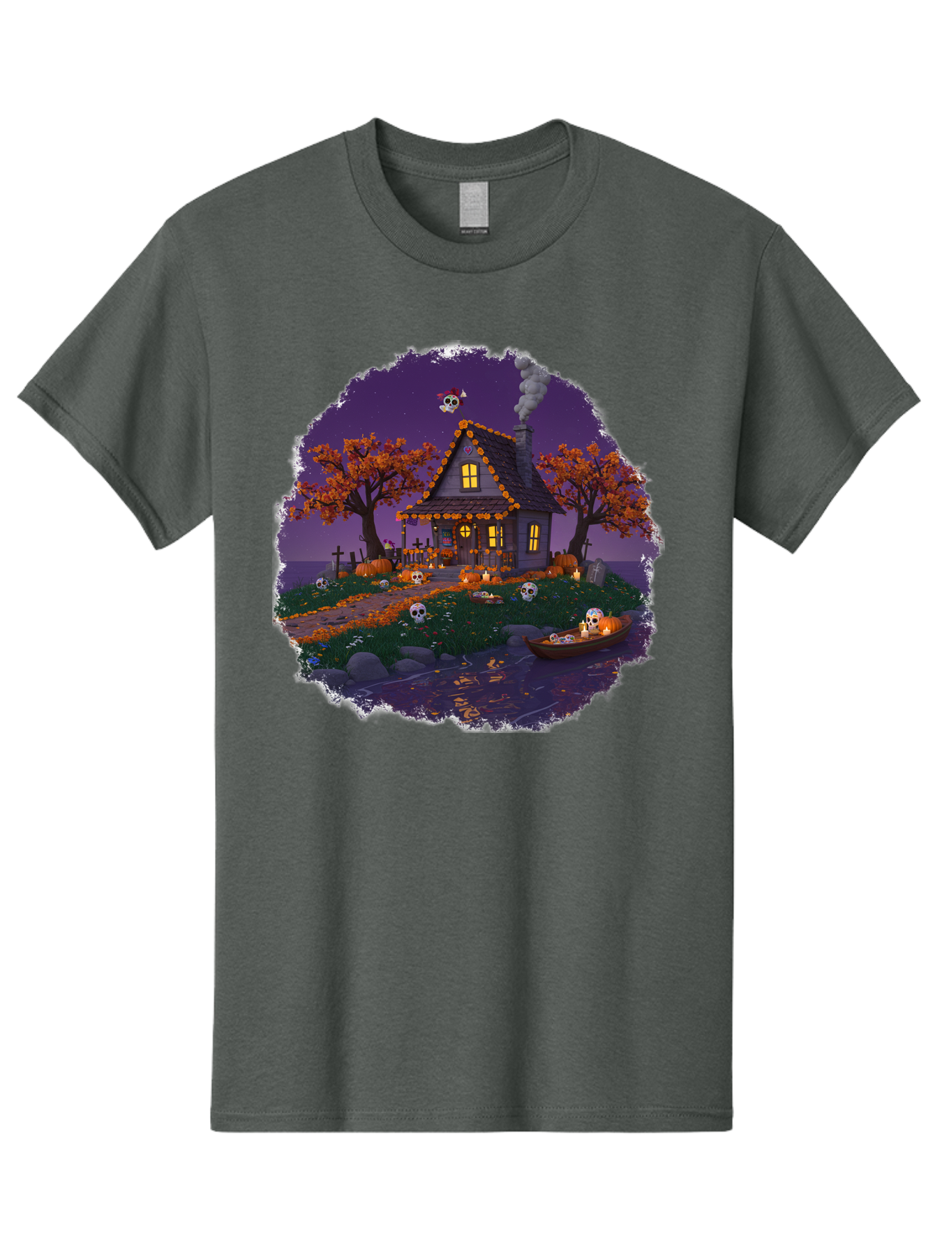 Haunted-House-1 Men'S Graphic Tee, 100% Cotton, Comfortable Casual Summer Wear, Machine Washable, Vintage Camera, Old Camera, Antique Camera, Black Camera, Classic Photography, Photography Equipment, Nostalgic Device, Film Camera, Camera Art Bag583