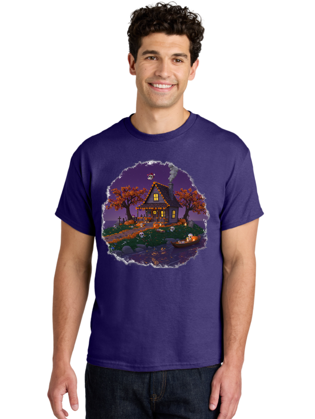 Haunted-House-1 Men'S Graphic Tee, 100% Cotton, Comfortable Casual Summer Wear, Machine Washable, Vintage Camera, Old Camera, Antique Camera, Black Camera, Classic Photography, Photography Equipment, Nostalgic Device, Film Camera, Camera Art Bag583