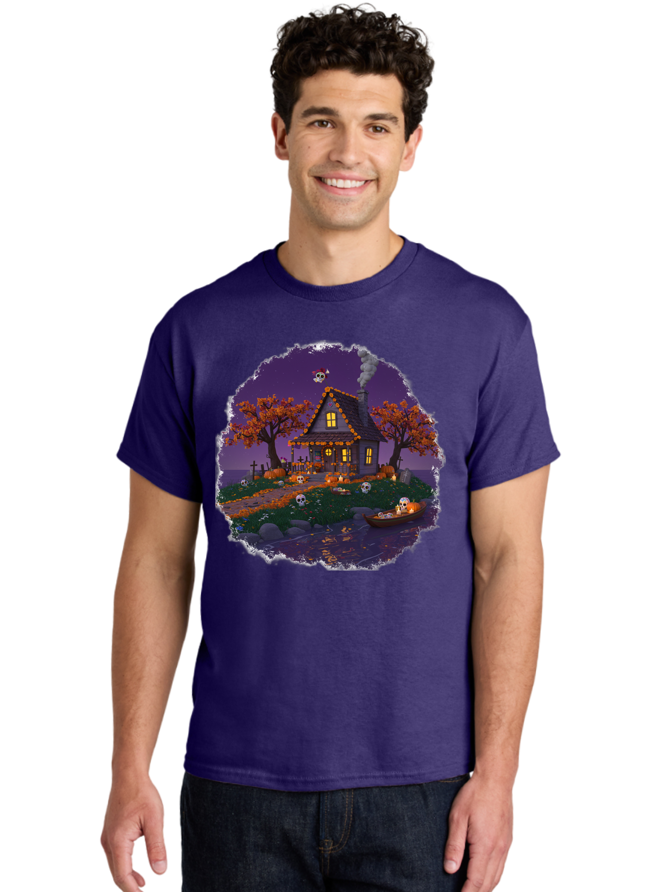 Haunted-House-1 Men'S Graphic Tee, 100% Cotton, Comfortable Casual Summer Wear, Machine Washable, Vintage Camera, Old Camera, Antique Camera, Black Camera, Classic Photography, Photography Equipment, Nostalgic Device, Film Camera, Camera Art Bag583