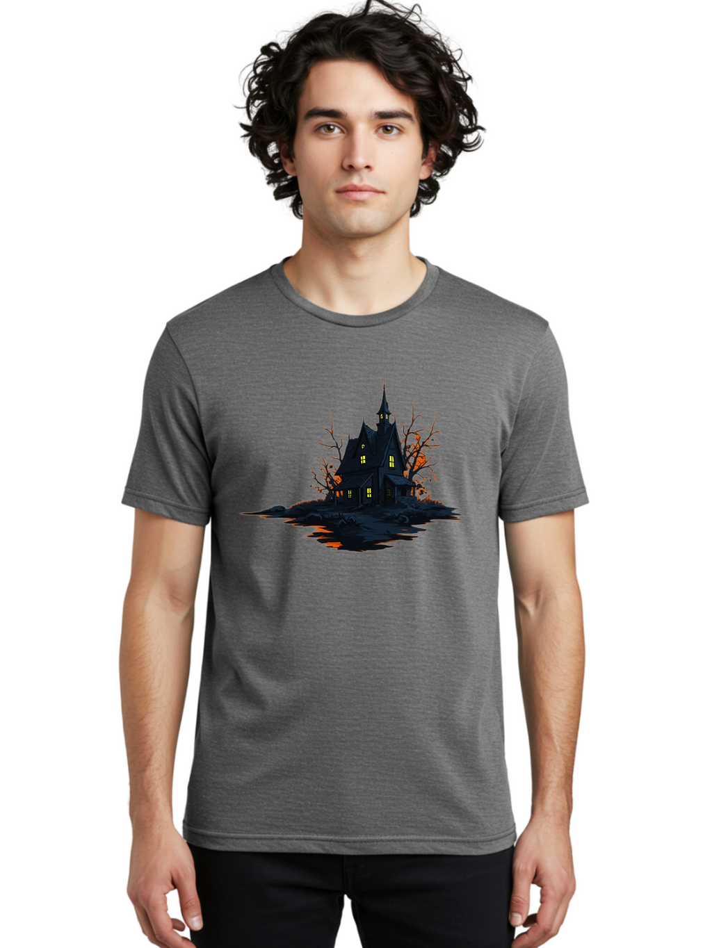 Haunted-House Men'S Graphic Tee, 100% Cotton, Comfortable Casual Summer Wear, Machine Washable, Vintage Camera, Old Camera, Antique Camera, Black Camera, Classic Photography, Photography Equipment, Nostalgic Device, Film Camera, Camera Art Bag584