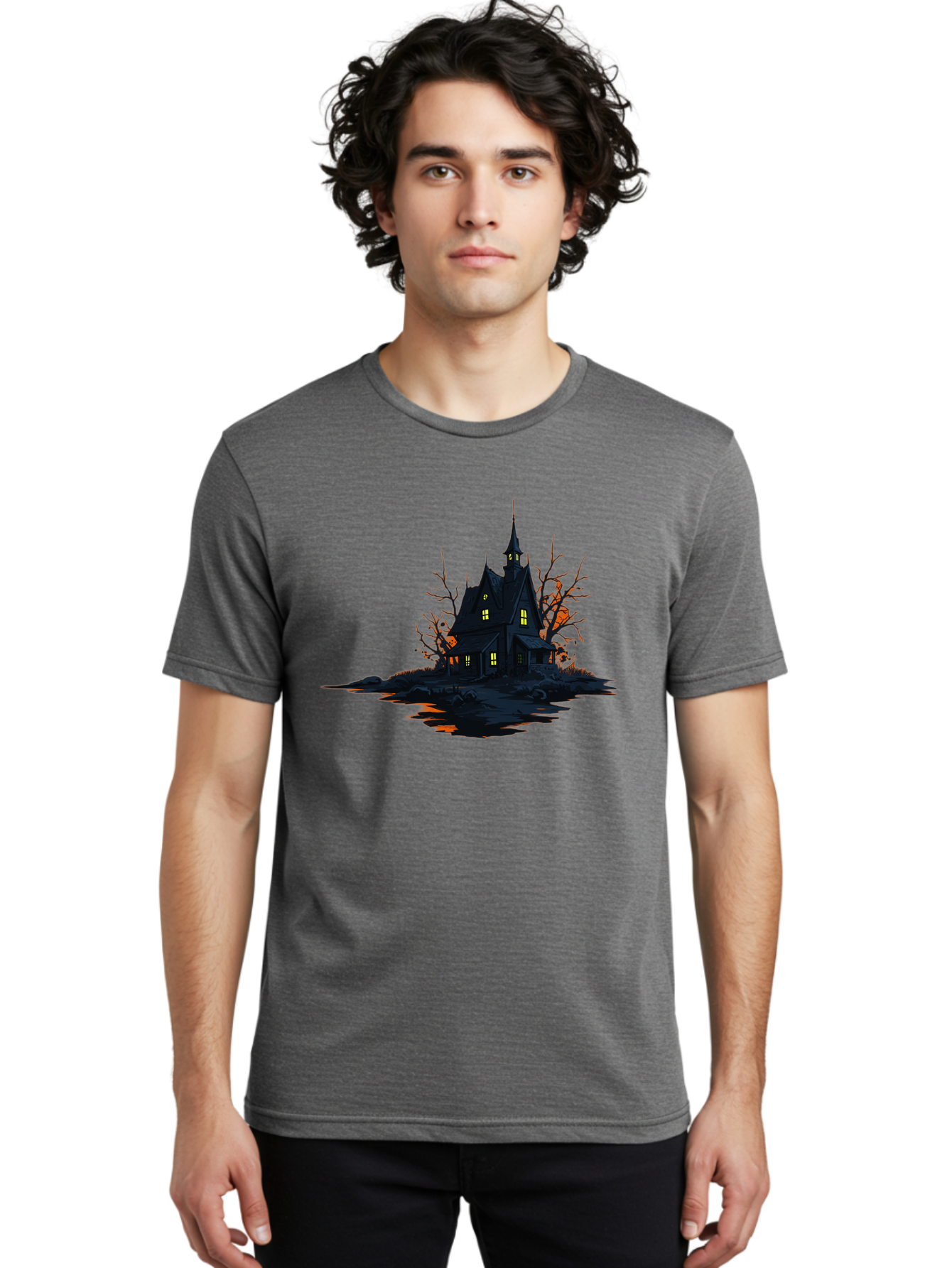 Haunted-House Men'S Graphic Tee, 100% Cotton, Comfortable Casual Summer Wear, Machine Washable, Vintage Camera, Old Camera, Antique Camera, Black Camera, Classic Photography, Photography Equipment, Nostalgic Device, Film Camera, Camera Art Bag584