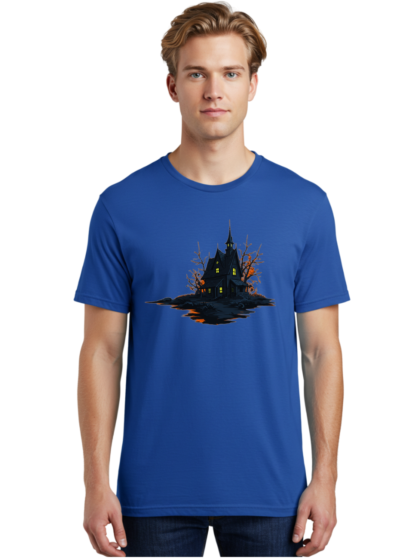 Haunted-House Men'S Graphic Tee, 100% Cotton, Comfortable Casual Summer Wear, Machine Washable, Vintage Camera, Old Camera, Antique Camera, Black Camera, Classic Photography, Photography Equipment, Nostalgic Device, Film Camera, Camera Art Bag584