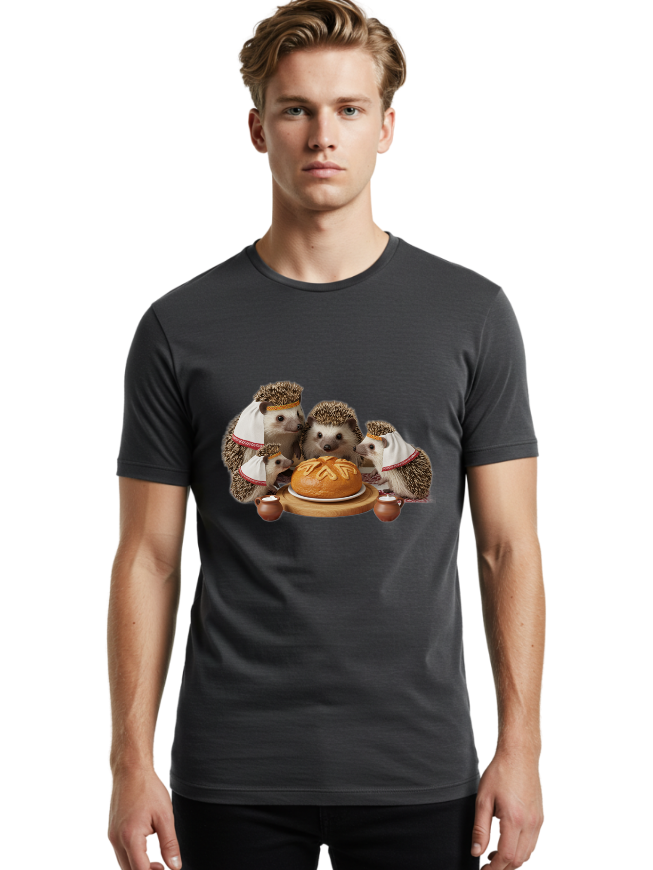 Hedgehog-Family Men'S Graphic Tee, 100% Cotton, Comfortable Casual Summer Wear, Machine Washable, Vintage Camera, Old Camera, Antique Camera, Black Camera, Classic Photography, Photography Equipment, Nostalgic Device, Film Camera, Camera Art Bag589