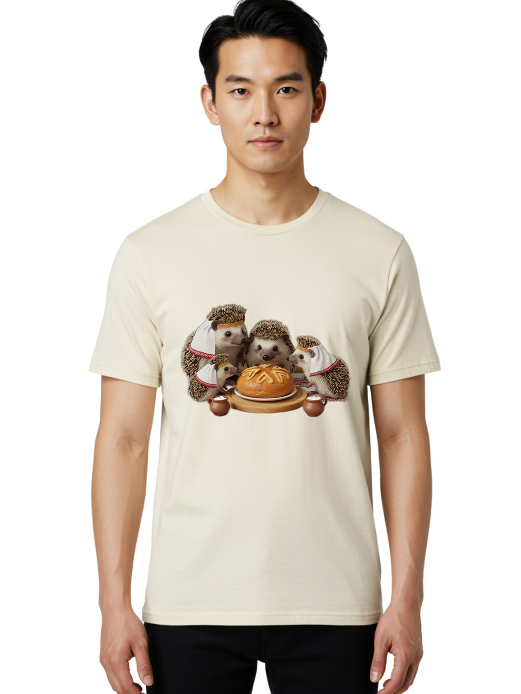 Hedgehog-Family Men'S Graphic Tee, 100% Cotton, Comfortable Casual Summer Wear, Machine Washable, Vintage Camera, Old Camera, Antique Camera, Black Camera, Classic Photography, Photography Equipment, Nostalgic Device, Film Camera, Camera Art Bag589