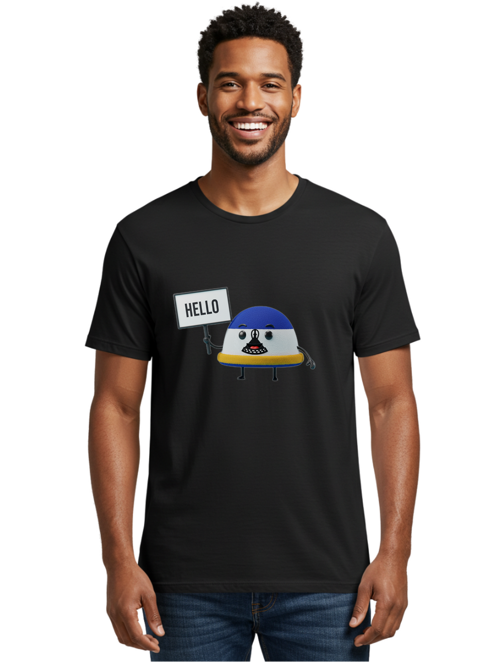 Hello Men'S Graphic Tee, 100% Cotton, Comfortable Casual Summer Wear, Machine Washable, Vintage Camera, Old Camera, Antique Camera, Black Camera, Classic Photography, Photography Equipment, Nostalgic Device, Film Camera, Camera Art Bag590