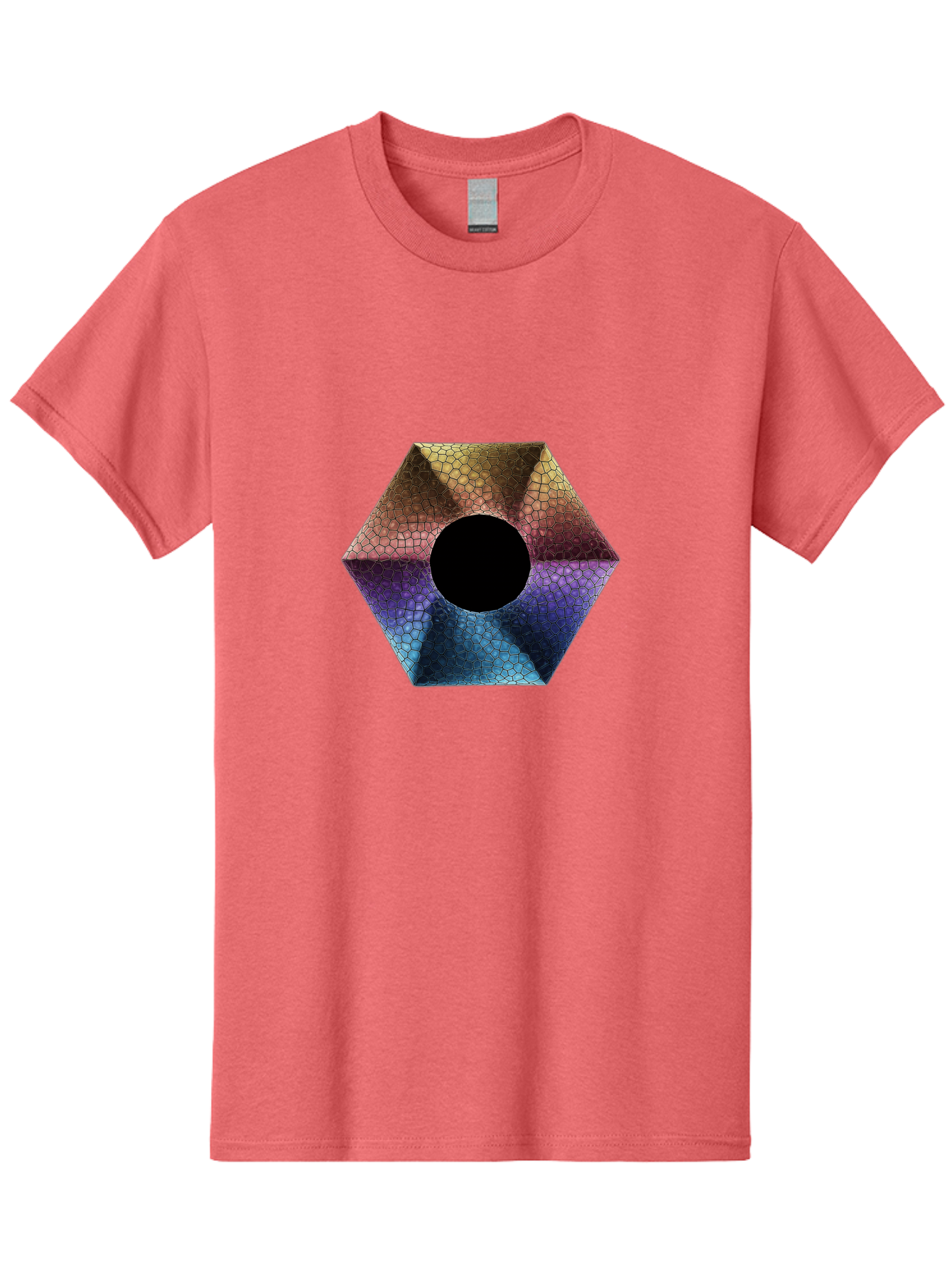 Hexagonal-Shape Men'S Graphic Tee, 100% Cotton, Comfortable Casual Summer Wear, Machine Washable, Vintage Camera, Old Camera, Antique Camera, Black Camera, Classic Photography, Photography Equipment, Nostalgic Device, Film Camera, Camera Art Bag592