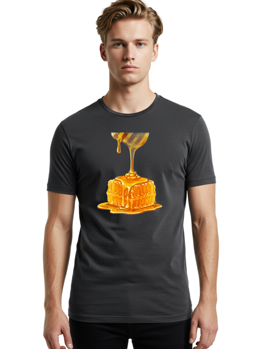 Honeycomb Men'S Graphic Tee, 100% Cotton, Comfortable Casual Summer Wear, Machine Washable, Vintage Camera, Old Camera, Antique Camera, Black Camera, Classic Photography, Photography Equipment, Nostalgic Device, Film Camera, Camera Art Bag594