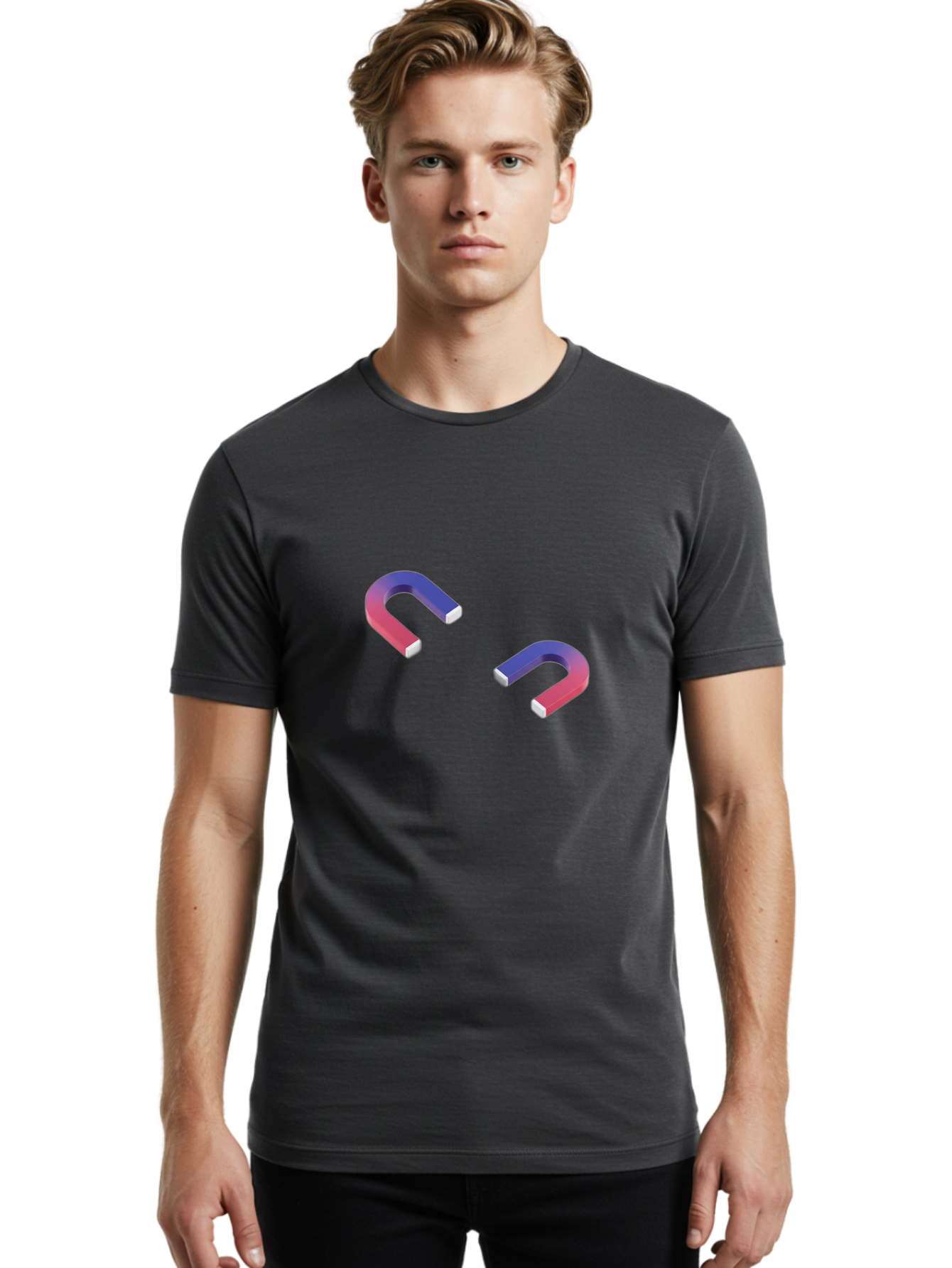 Horseshoe-Magnets Men'S Graphic Tee, 100% Cotton, Comfortable Casual Summer Wear, Machine Washable, Vintage Camera, Old Camera, Antique Camera, Black Camera, Classic Photography, Photography Equipment, Nostalgic Device, Film Camera, Camera Art Bag596