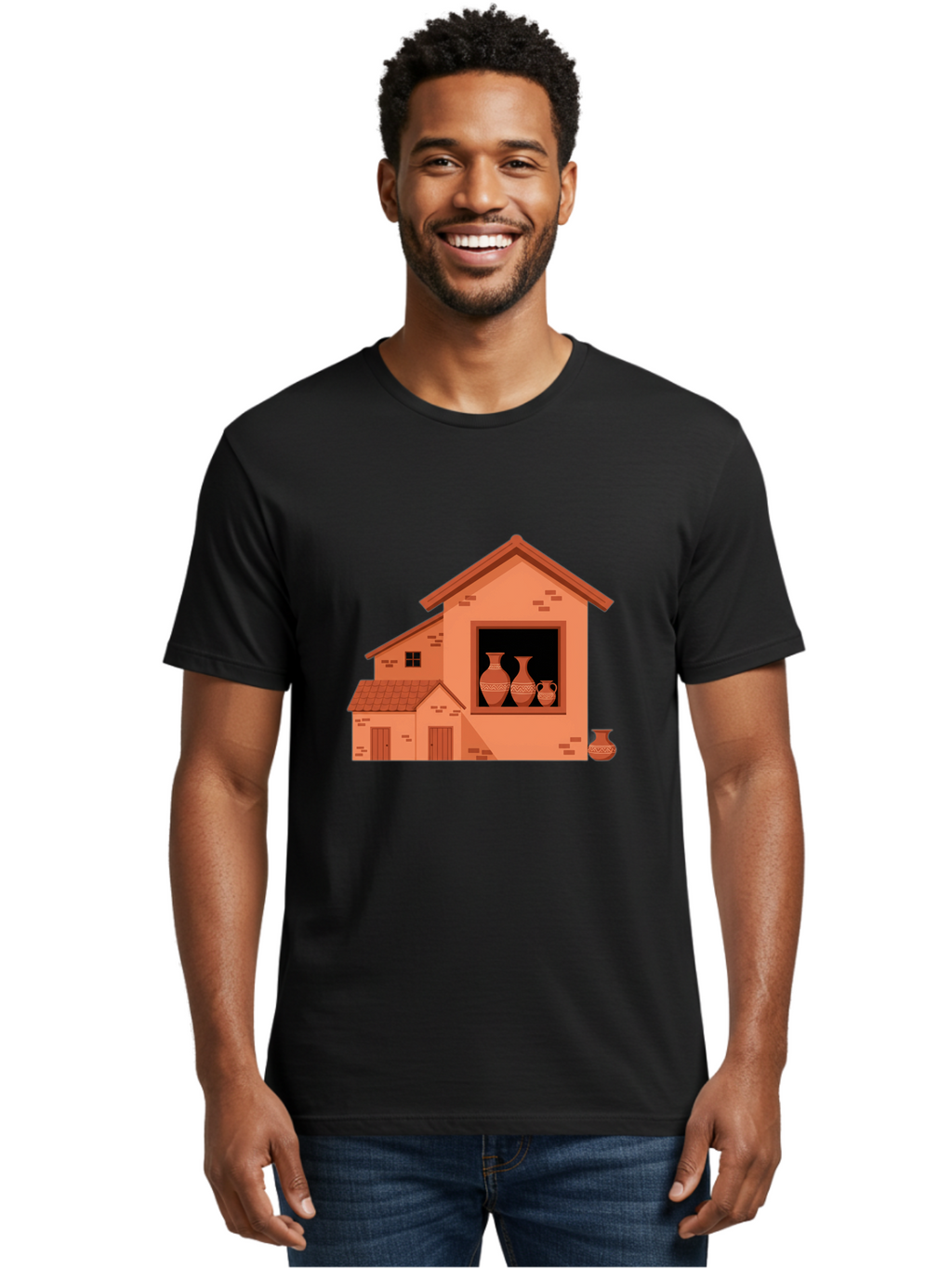 House-With-Vases Men'S Graphic Tee, 100% Cotton, Comfortable Casual Summer Wear, Machine Washable, Vintage Camera, Old Camera, Antique Camera, Black Camera, Classic Photography, Photography Equipment, Nostalgic Device, Film Camera, Camera Art Bag599