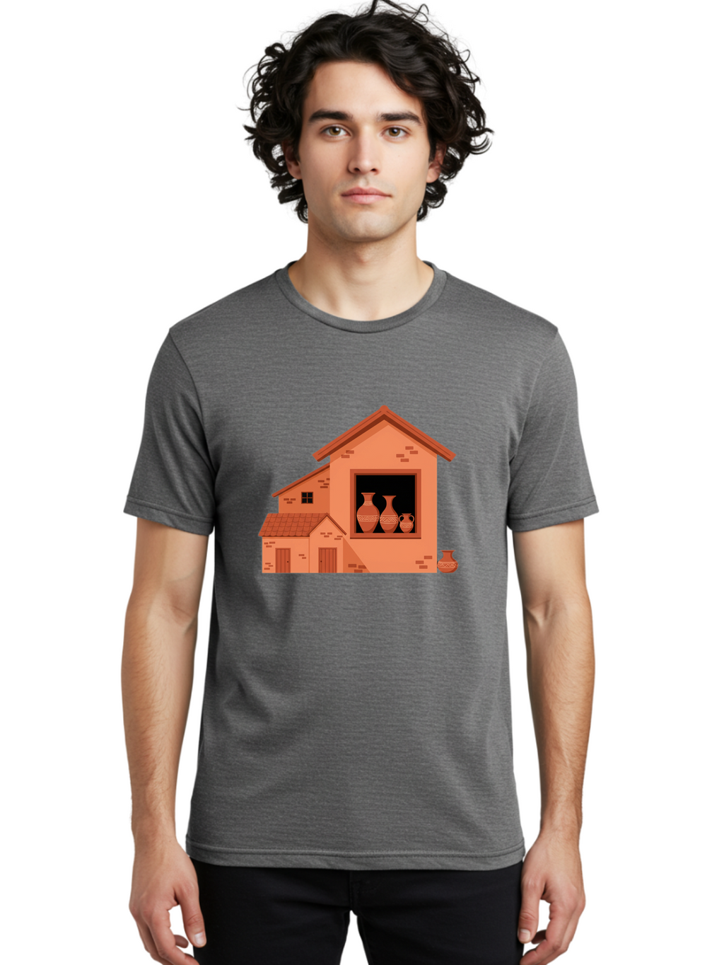 House-With-Vases Men'S Graphic Tee, 100% Cotton, Comfortable Casual Summer Wear, Machine Washable, Vintage Camera, Old Camera, Antique Camera, Black Camera, Classic Photography, Photography Equipment, Nostalgic Device, Film Camera, Camera Art Bag599