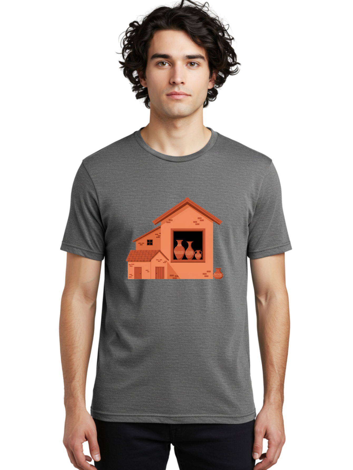 House-With-Vases Men'S Graphic Tee, 100% Cotton, Comfortable Casual Summer Wear, Machine Washable, Vintage Camera, Old Camera, Antique Camera, Black Camera, Classic Photography, Photography Equipment, Nostalgic Device, Film Camera, Camera Art Bag599