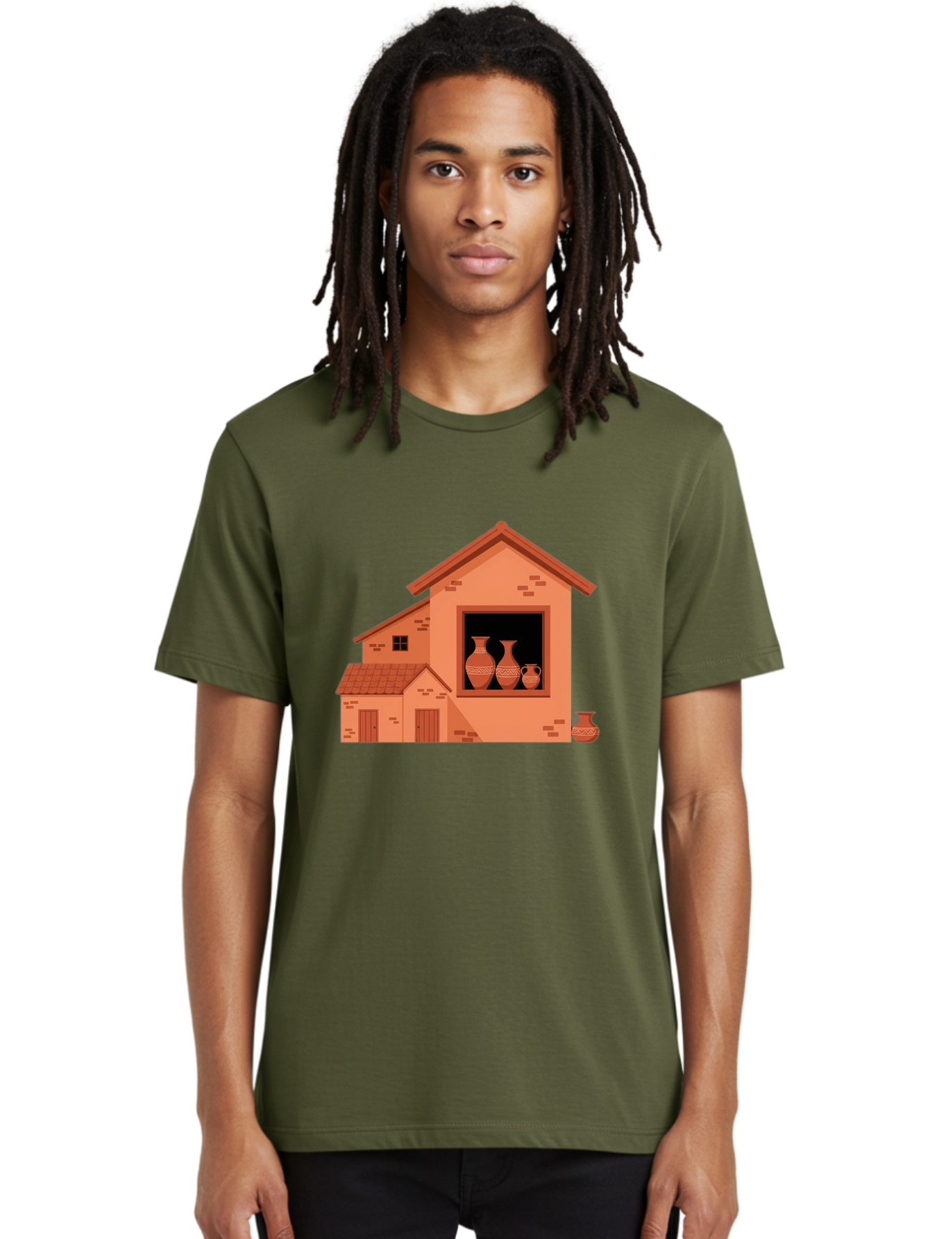 House-With-Vases Men'S Graphic Tee, 100% Cotton, Comfortable Casual Summer Wear, Machine Washable, Vintage Camera, Old Camera, Antique Camera, Black Camera, Classic Photography, Photography Equipment, Nostalgic Device, Film Camera, Camera Art Bag599