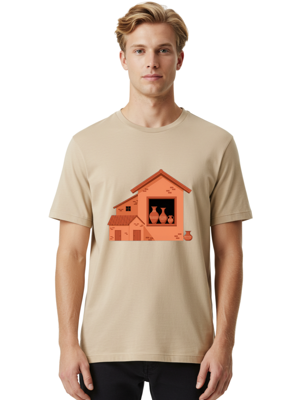 House-With-Vases Men'S Graphic Tee, 100% Cotton, Comfortable Casual Summer Wear, Machine Washable, Vintage Camera, Old Camera, Antique Camera, Black Camera, Classic Photography, Photography Equipment, Nostalgic Device, Film Camera, Camera Art Bag599