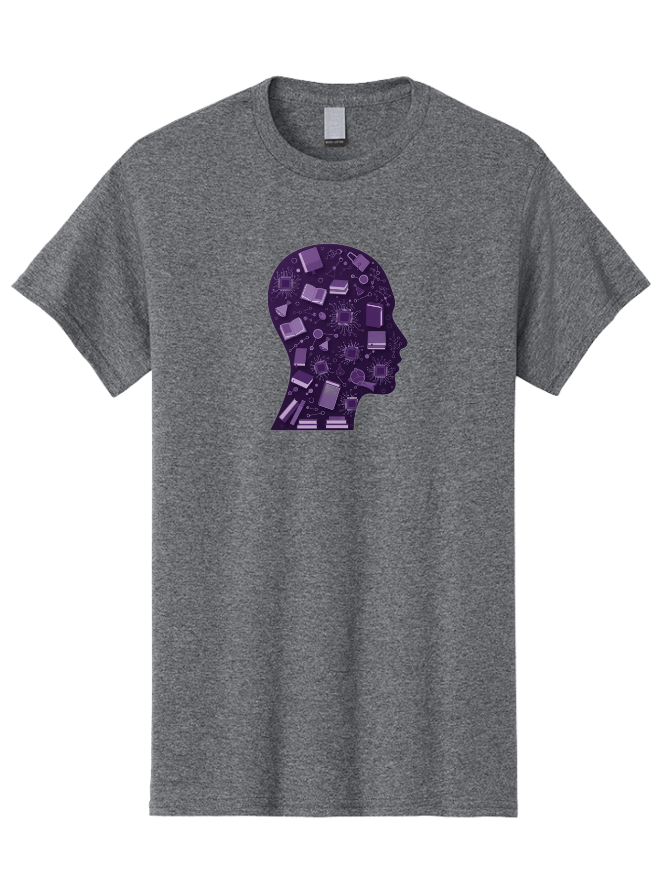 Human-Head-Silhouette Men'S Graphic Tee, 100% Cotton, Comfortable Casual Summer Wear, Machine Washable, Vintage Camera, Old Camera, Antique Camera, Black Camera, Classic Photography, Photography Equipment, Nostalgic Device, Film Camera, Bag601