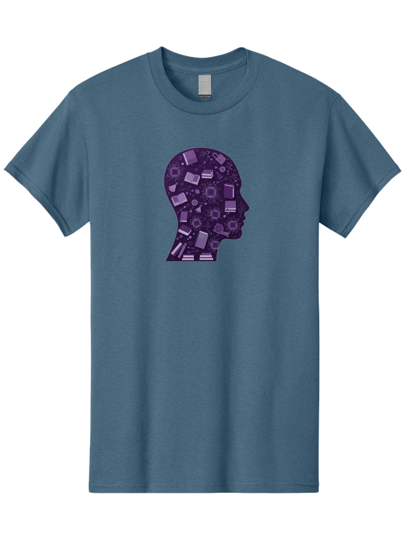 Human-Head-Silhouette Men'S Graphic Tee, 100% Cotton, Comfortable Casual Summer Wear, Machine Washable, Vintage Camera, Old Camera, Antique Camera, Black Camera, Classic Photography, Photography Equipment, Nostalgic Device, Film Camera, Bag601