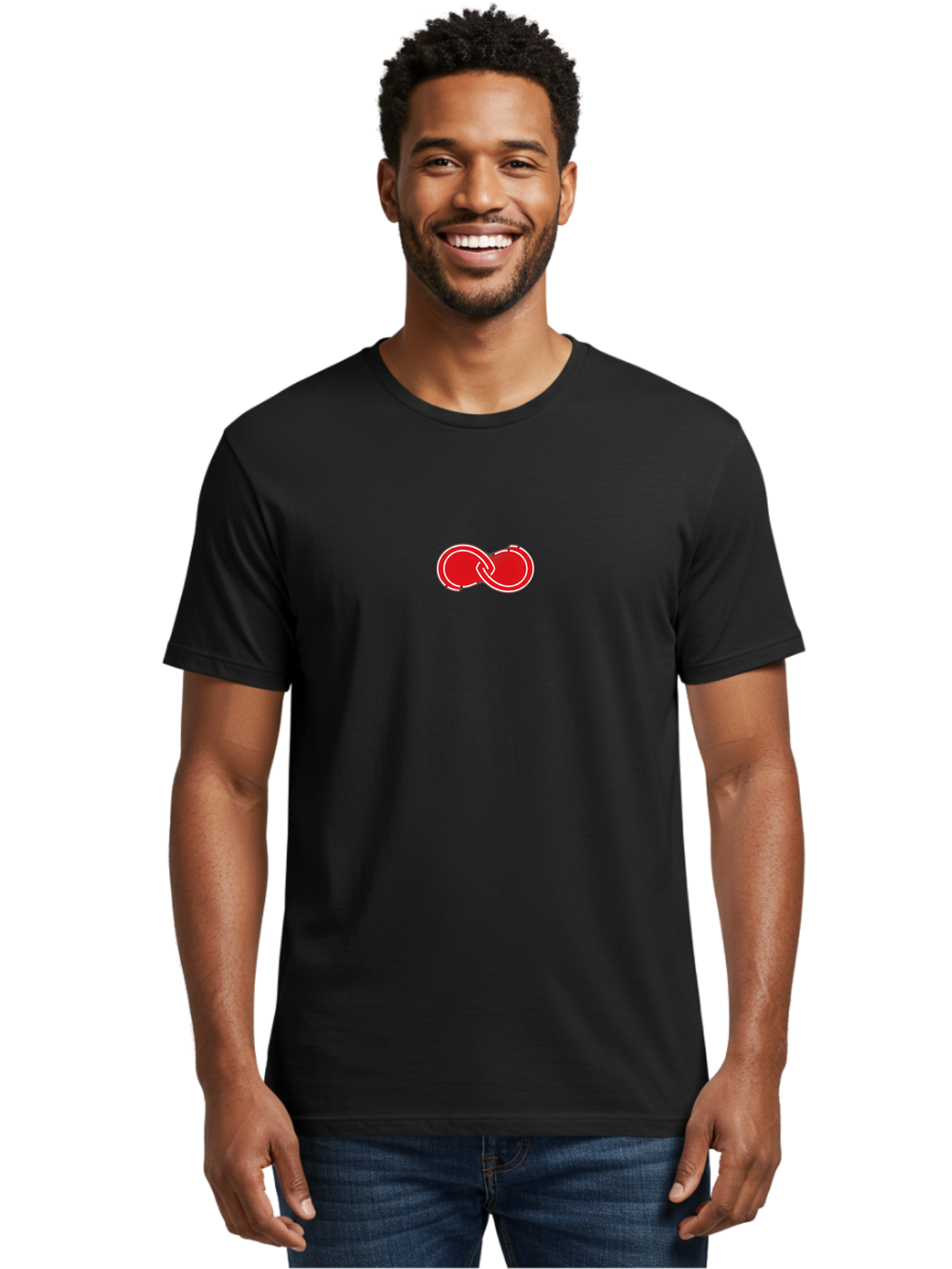 Interlocking-Rings Men'S Graphic Tee, 100% Cotton, Comfortable Casual Summer Wear, Machine Washable, Vintage Camera, Old Camera, Antique Camera, Black Camera, Classic Photography, Photography Equipment, Nostalgic Device, Film Camera, Bag613