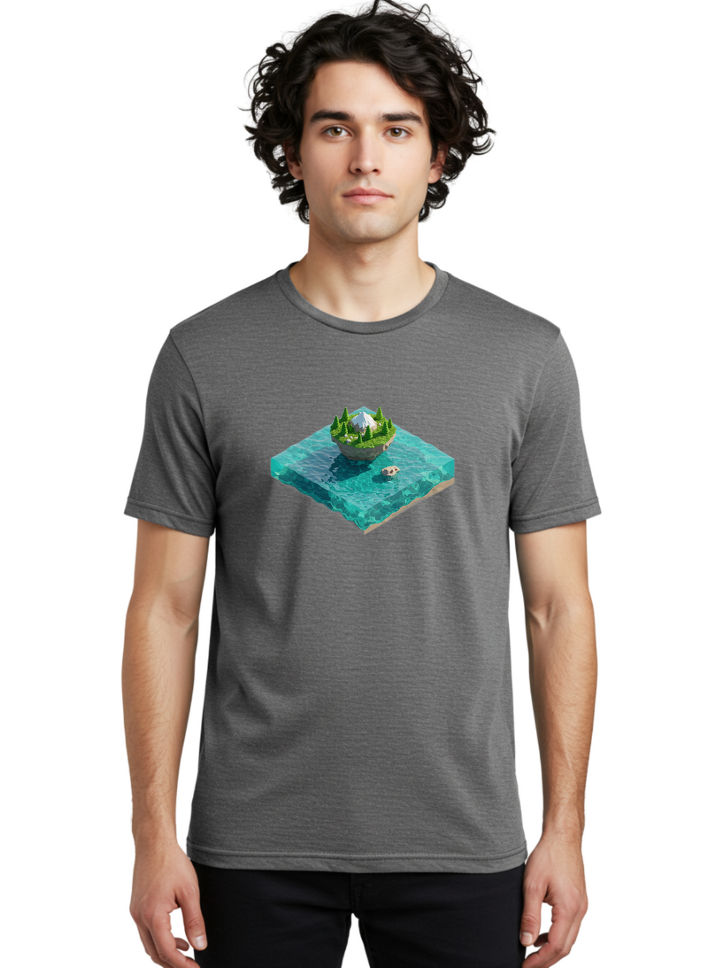 Island Men'S Graphic Tee, 100% Cotton, Comfortable Casual Summer Wear, Machine Washable, Vintage Camera, Old Camera, Antique Camera, Black Camera, Classic Photography, Photography Equipment, Nostalgic Device, Film Camera, Camera Art Bag619