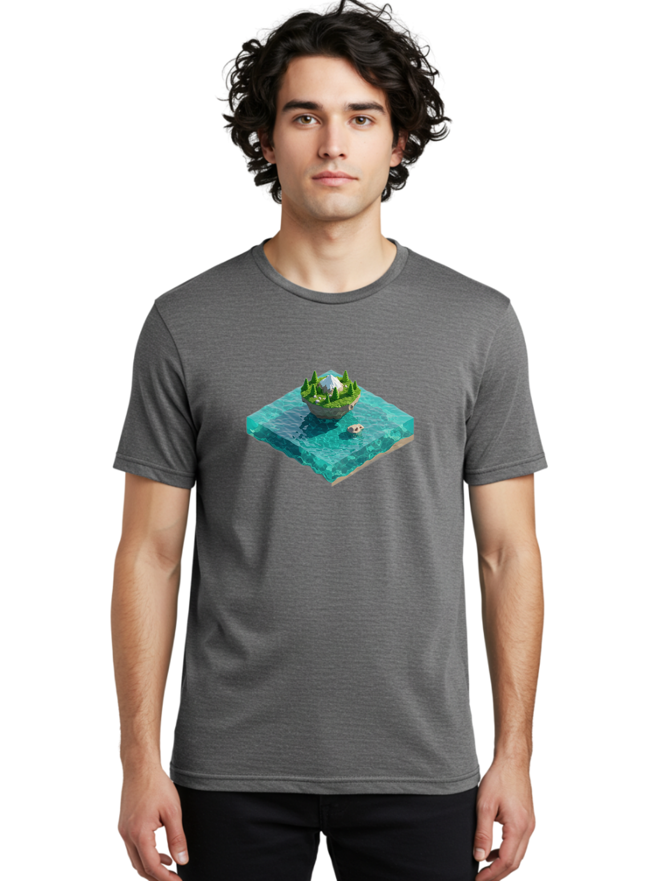 Island Men'S Graphic Tee, 100% Cotton, Comfortable Casual Summer Wear, Machine Washable, Vintage Camera, Old Camera, Antique Camera, Black Camera, Classic Photography, Photography Equipment, Nostalgic Device, Film Camera, Camera Art Bag619