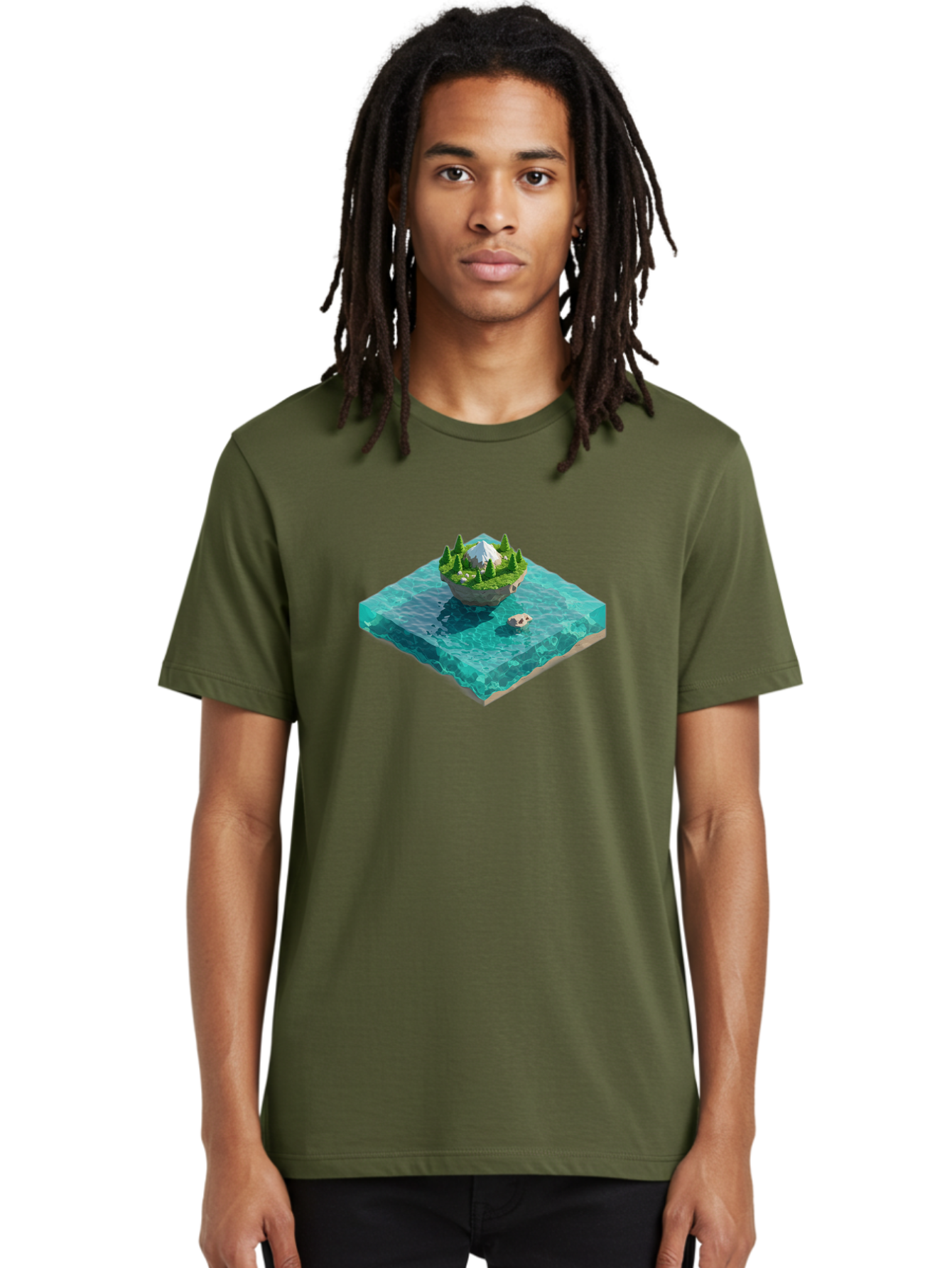 Island Men'S Graphic Tee, 100% Cotton, Comfortable Casual Summer Wear, Machine Washable, Vintage Camera, Old Camera, Antique Camera, Black Camera, Classic Photography, Photography Equipment, Nostalgic Device, Film Camera, Camera Art Bag619