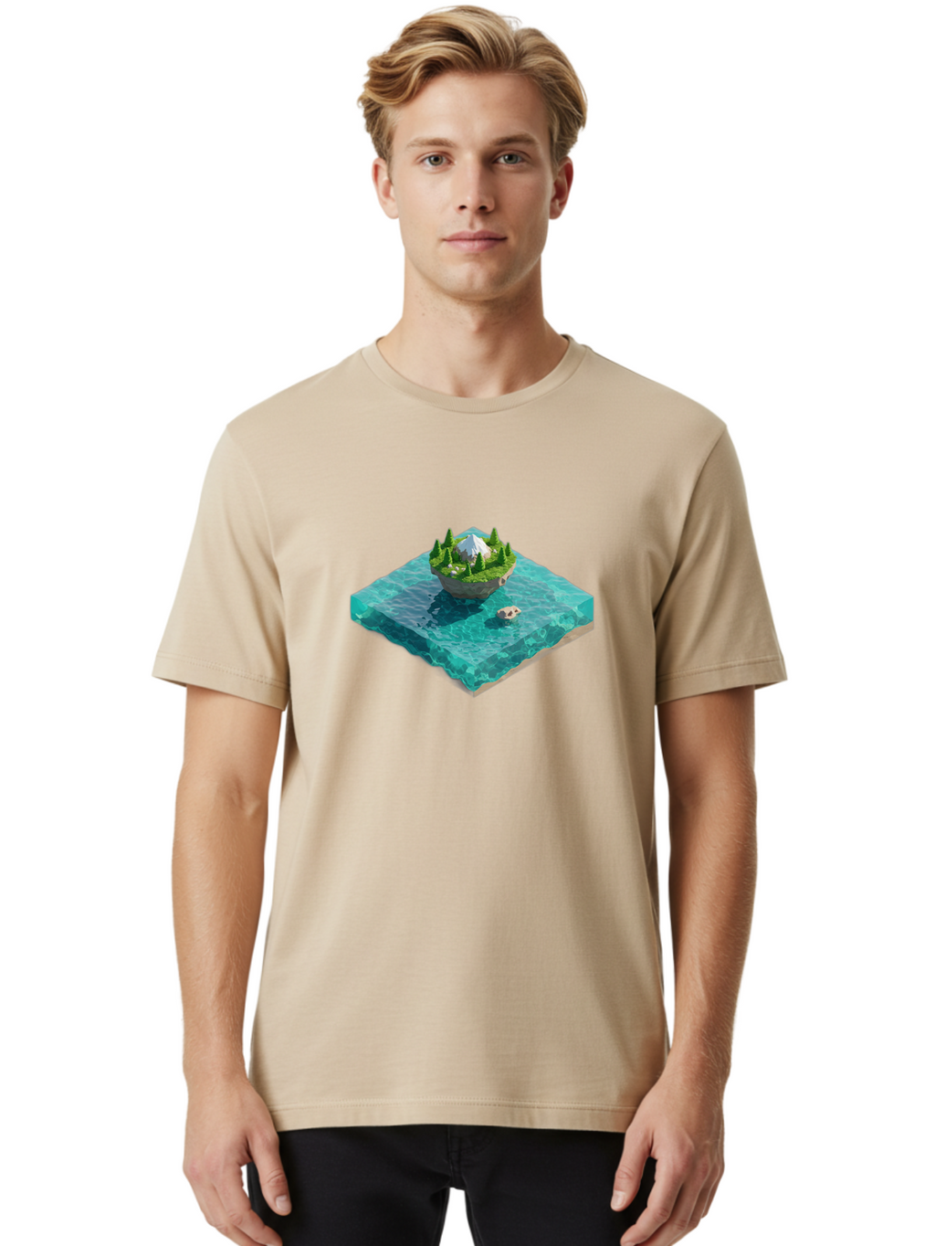 Island Men'S Graphic Tee, 100% Cotton, Comfortable Casual Summer Wear, Machine Washable, Vintage Camera, Old Camera, Antique Camera, Black Camera, Classic Photography, Photography Equipment, Nostalgic Device, Film Camera, Camera Art Bag619