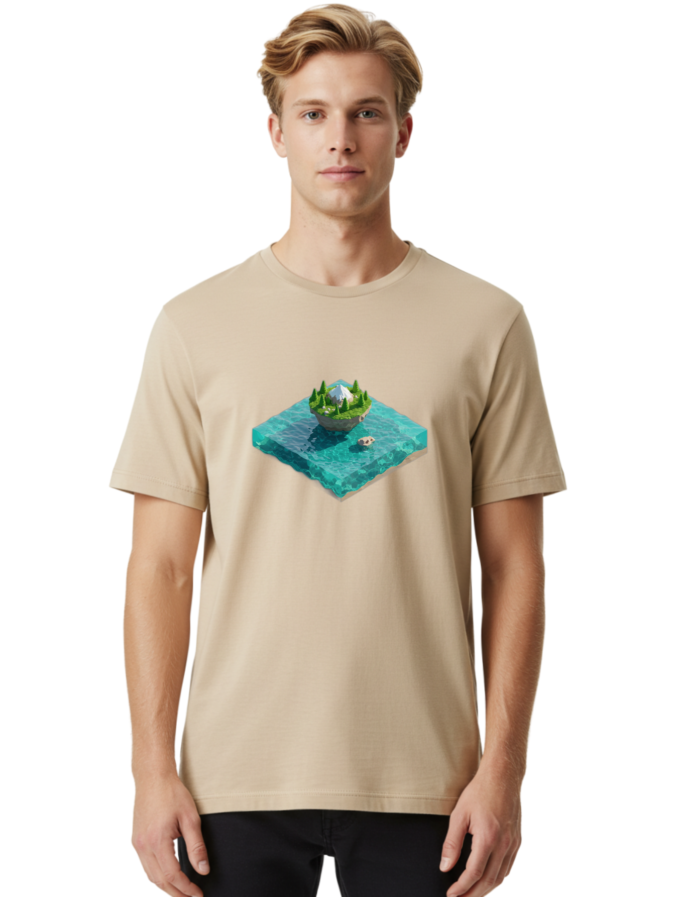Island Men'S Graphic Tee, 100% Cotton, Comfortable Casual Summer Wear, Machine Washable, Vintage Camera, Old Camera, Antique Camera, Black Camera, Classic Photography, Photography Equipment, Nostalgic Device, Film Camera, Camera Art Bag619