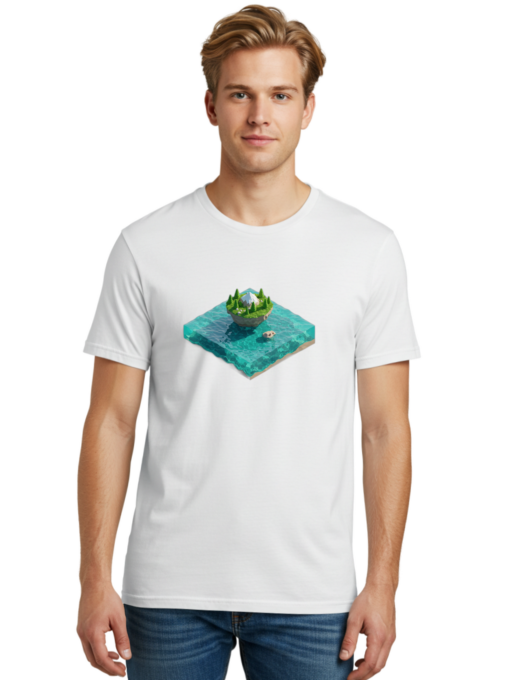 Island Men'S Graphic Tee, 100% Cotton, Comfortable Casual Summer Wear, Machine Washable, Vintage Camera, Old Camera, Antique Camera, Black Camera, Classic Photography, Photography Equipment, Nostalgic Device, Film Camera, Camera Art Bag619