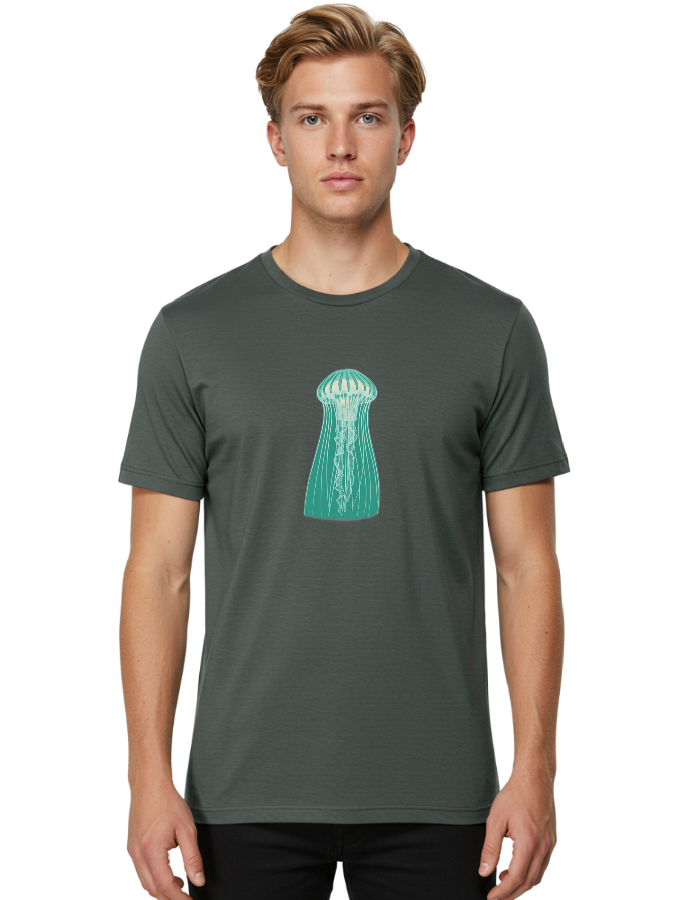 Jellyfish Men'S Graphic Tee, 100% Cotton, Comfortable Casual Summer Wear, Machine Washable, Vintage Camera, Old Camera, Antique Camera, Black Camera, Classic Photography, Photography Equipment, Nostalgic Device, Film Camera, Camera Art Bag621