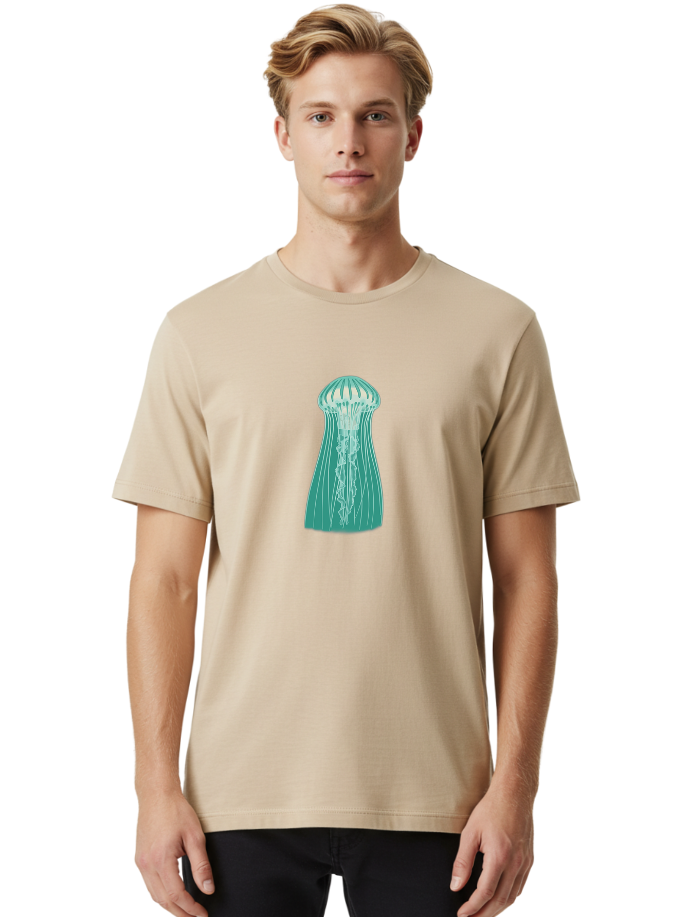 Jellyfish Men'S Graphic Tee, 100% Cotton, Comfortable Casual Summer Wear, Machine Washable, Vintage Camera, Old Camera, Antique Camera, Black Camera, Classic Photography, Photography Equipment, Nostalgic Device, Film Camera, Camera Art Bag621