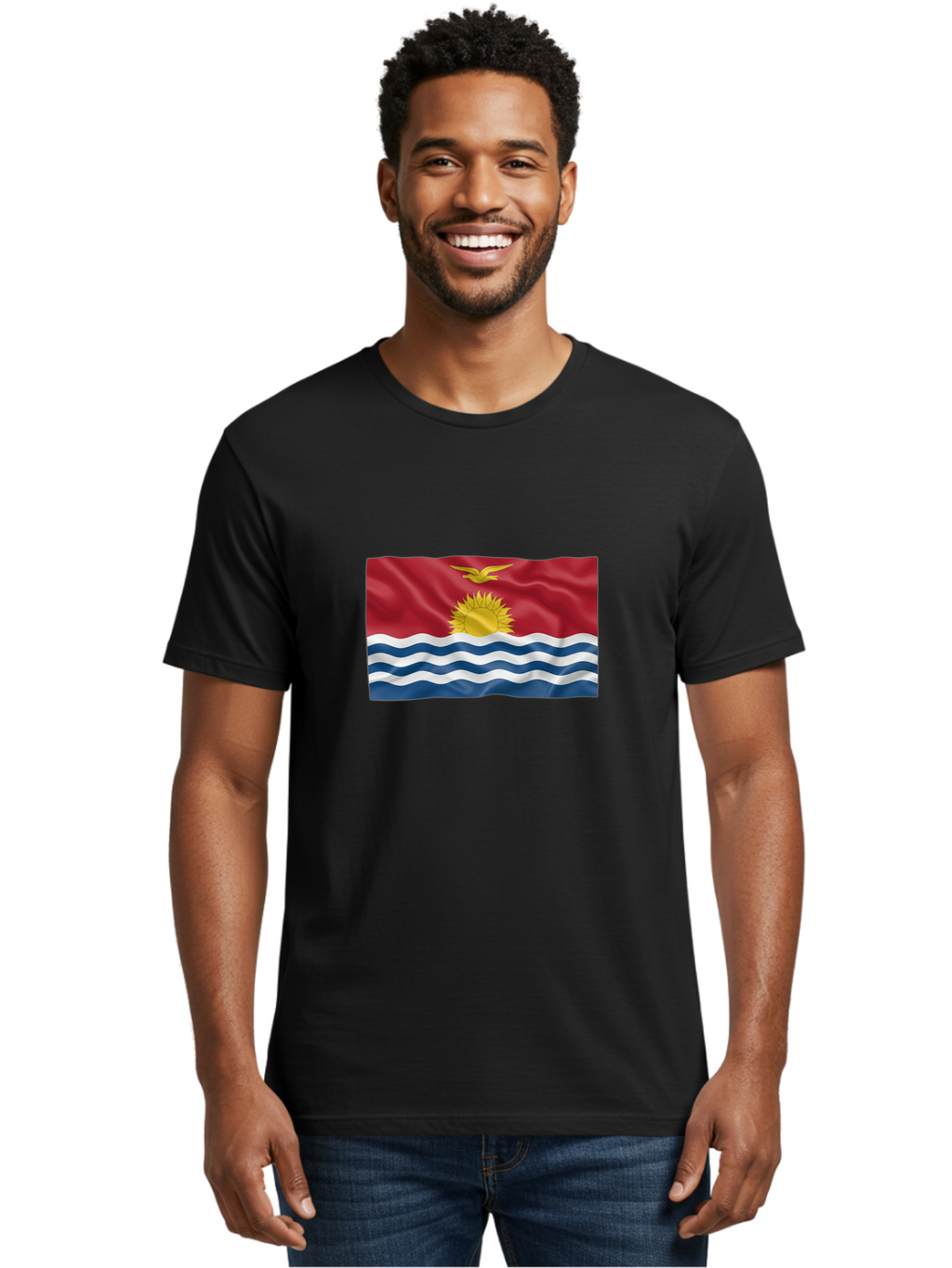 Kiribati-Flag-2 Men'S Graphic Tee, 100% Cotton, Comfortable Casual Summer Wear, Machine Washable, Vintage Camera, Old Camera, Antique Camera, Black Camera, Classic Photography, Photography Equipment, Nostalgic Device, Film Camera, Camera Art Bag644