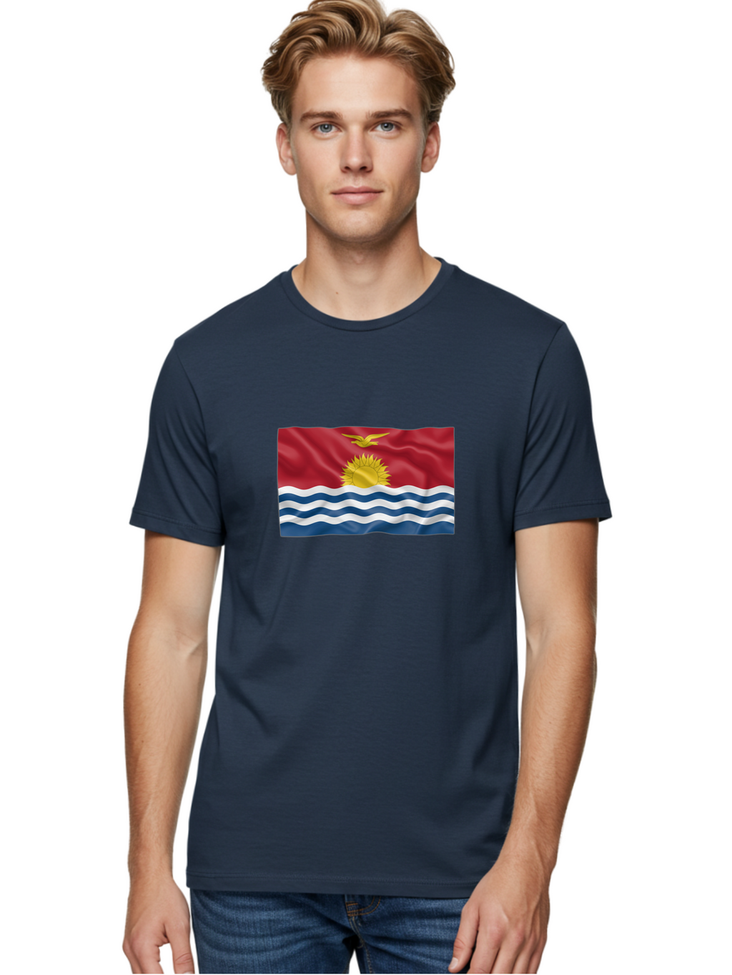 Kiribati-Flag-2 Men'S Graphic Tee, 100% Cotton, Comfortable Casual Summer Wear, Machine Washable, Vintage Camera, Old Camera, Antique Camera, Black Camera, Classic Photography, Photography Equipment, Nostalgic Device, Film Camera, Camera Art Bag644