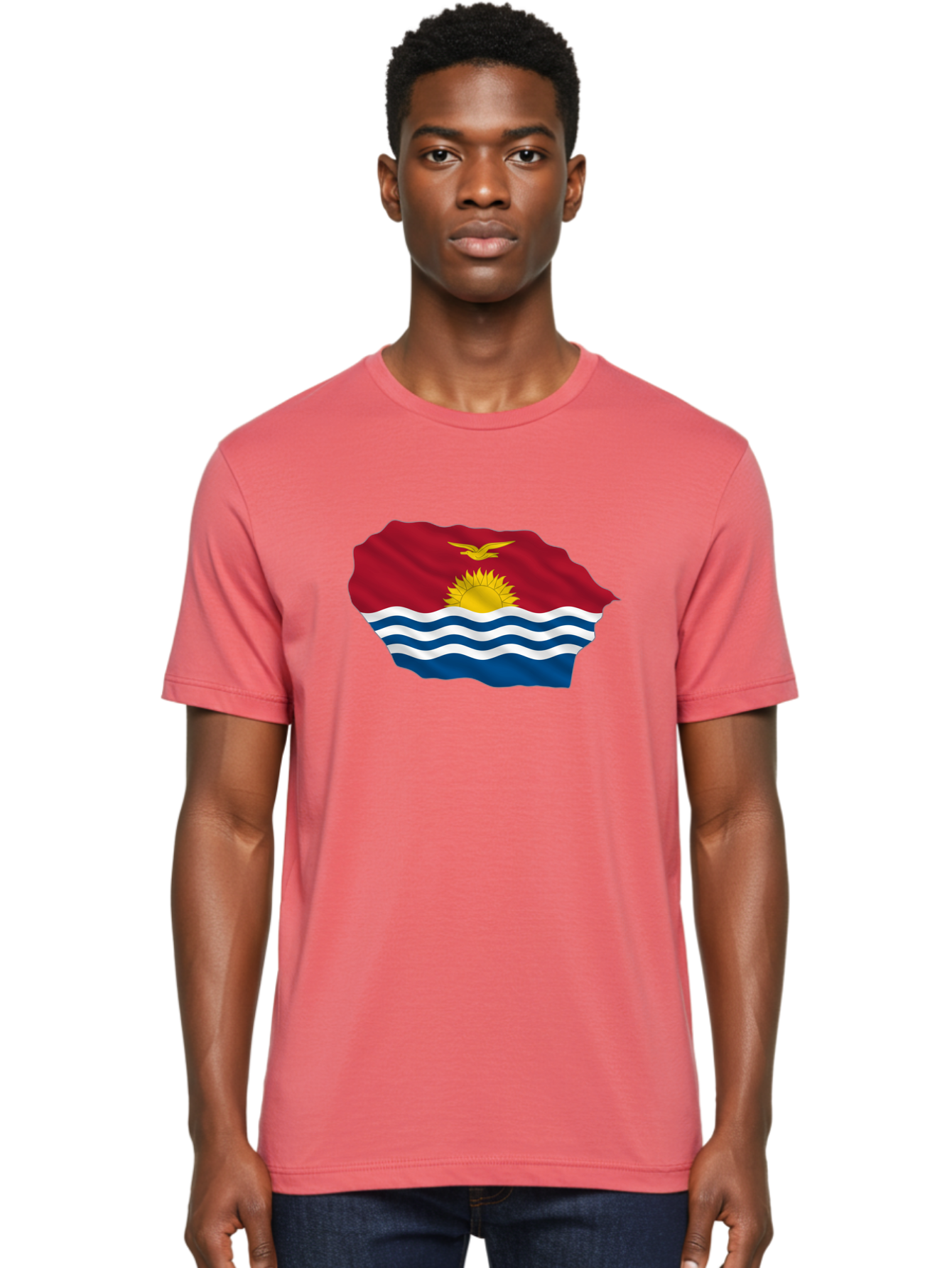 Kiribati-Flag-9 Men'S Graphic Tee, 100% Cotton, Comfortable Casual Summer Wear, Machine Washable, Vintage Camera, Old Camera, Antique Camera, Black Camera, Classic Photography, Photography Equipment, Nostalgic Device, Film Camera, Camera Art Bag651