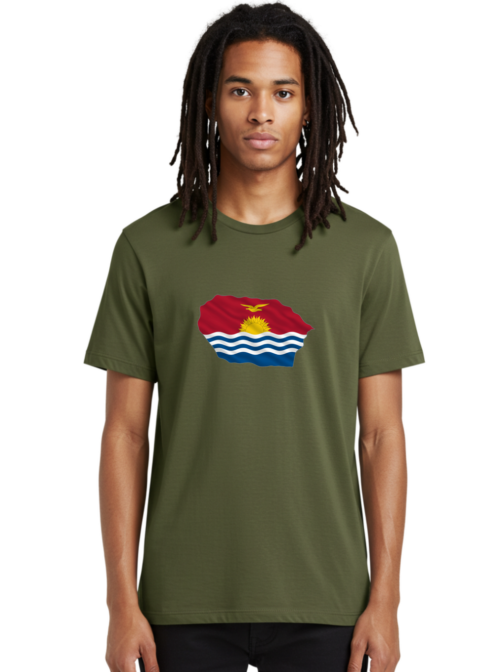 Kiribati-Flag-9 Men'S Graphic Tee, 100% Cotton, Comfortable Casual Summer Wear, Machine Washable, Vintage Camera, Old Camera, Antique Camera, Black Camera, Classic Photography, Photography Equipment, Nostalgic Device, Film Camera, Camera Art Bag651