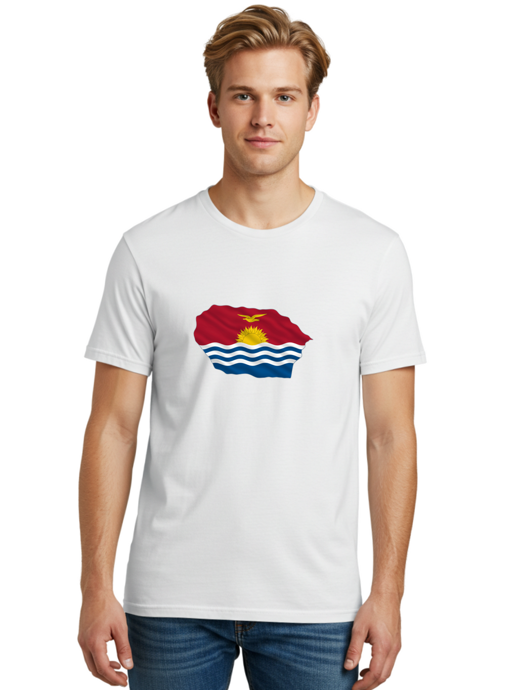 Kiribati-Flag-9 Men'S Graphic Tee, 100% Cotton, Comfortable Casual Summer Wear, Machine Washable, Vintage Camera, Old Camera, Antique Camera, Black Camera, Classic Photography, Photography Equipment, Nostalgic Device, Film Camera, Camera Art Bag651