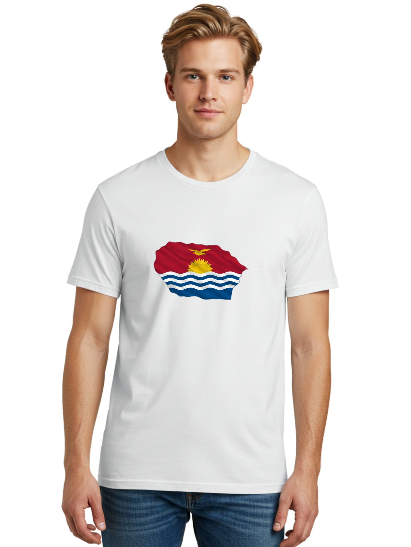 Kiribati-Flag-9 Men'S Graphic Tee, 100% Cotton, Comfortable Casual Summer Wear, Machine Washable, Vintage Camera, Old Camera, Antique Camera, Black Camera, Classic Photography, Photography Equipment, Nostalgic Device, Film Camera, Camera Art Bag651