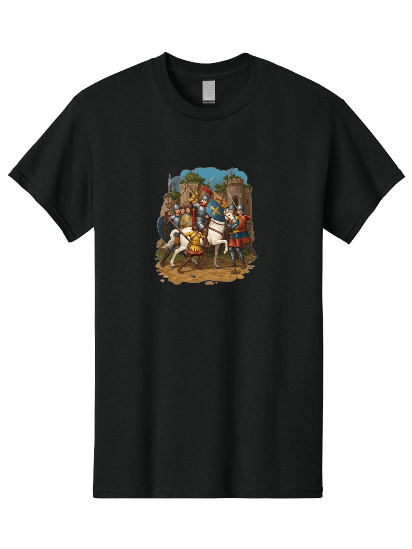 Knights-On-Horseback Men'S Graphic Tee, 100% Cotton, Comfortable Casual Summer Wear, Machine Washable, Vintage Camera, Old Camera, Antique Camera, Black Camera, Classic Photography, Photography Equipment, Nostalgic Device, Film Camera, Bag657