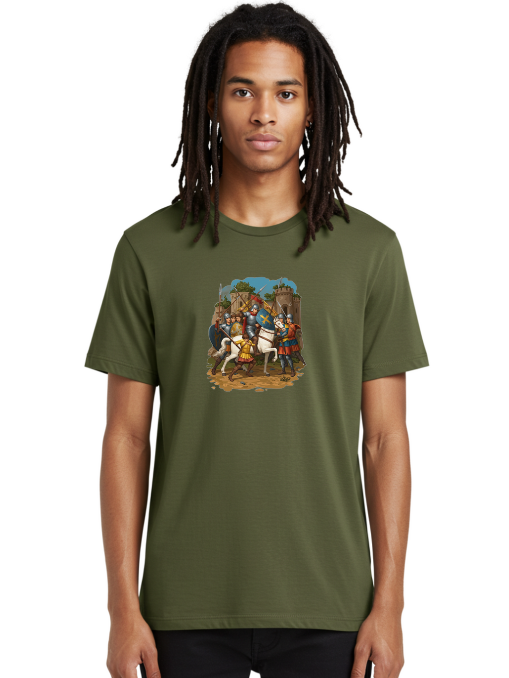 Knights-On-Horseback Men'S Graphic Tee, 100% Cotton, Comfortable Casual Summer Wear, Machine Washable, Vintage Camera, Old Camera, Antique Camera, Black Camera, Classic Photography, Photography Equipment, Nostalgic Device, Film Camera, Bag657