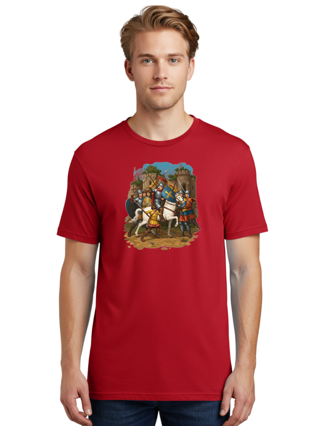 Knights-On-Horseback Men'S Graphic Tee, 100% Cotton, Comfortable Casual Summer Wear, Machine Washable, Vintage Camera, Old Camera, Antique Camera, Black Camera, Classic Photography, Photography Equipment, Nostalgic Device, Film Camera, Bag657