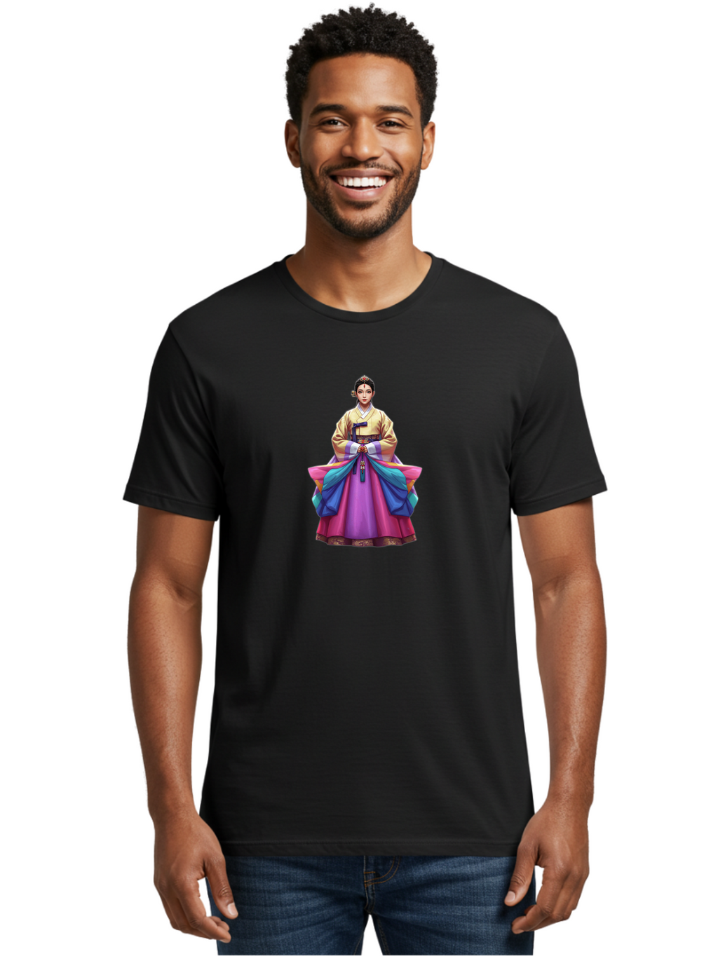 Korean-Woman-In-Hanbok Men'S Graphic Tee, 100% Cotton, Comfortable Casual Summer Wear, Machine Washable, Vintage Camera, Old Camera, Antique Camera, Black Camera, Classic Photography, Photography Equipment, Nostalgic Device, Film Camera, Bag661