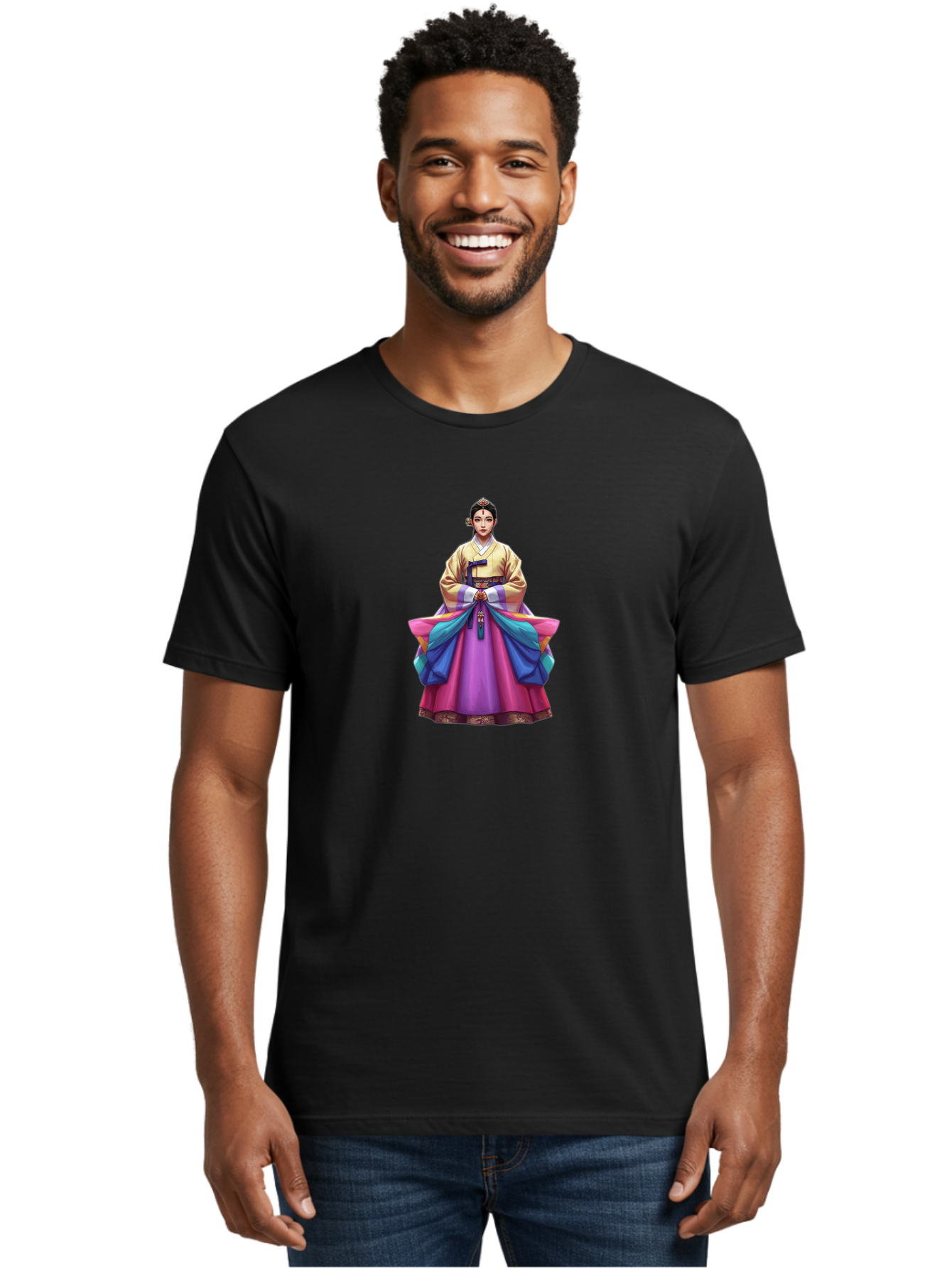 Korean-Woman-In-Hanbok Men'S Graphic Tee, 100% Cotton, Comfortable Casual Summer Wear, Machine Washable, Vintage Camera, Old Camera, Antique Camera, Black Camera, Classic Photography, Photography Equipment, Nostalgic Device, Film Camera, Bag661