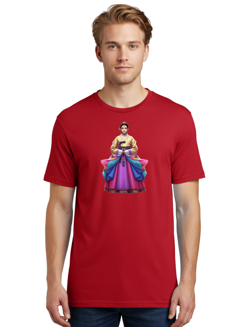 Korean-Woman-In-Hanbok Men'S Graphic Tee, 100% Cotton, Comfortable Casual Summer Wear, Machine Washable, Vintage Camera, Old Camera, Antique Camera, Black Camera, Classic Photography, Photography Equipment, Nostalgic Device, Film Camera, Bag661