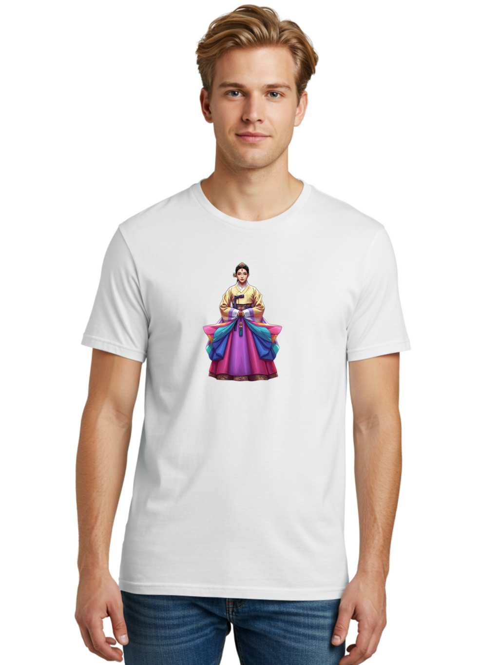 Korean-Woman-In-Hanbok Men'S Graphic Tee, 100% Cotton, Comfortable Casual Summer Wear, Machine Washable, Vintage Camera, Old Camera, Antique Camera, Black Camera, Classic Photography, Photography Equipment, Nostalgic Device, Film Camera, Bag661