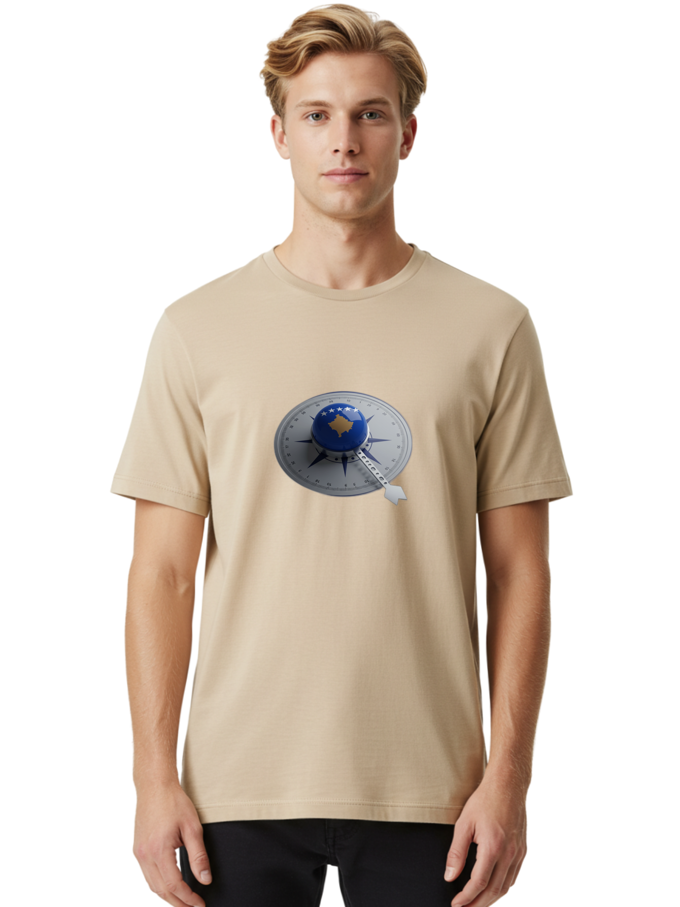 Kosovo-Compass Men'S Graphic Tee, 100% Cotton, Comfortable Casual Summer Wear, Machine Washable, Vintage Camera, Old Camera, Antique Camera, Black Camera, Classic Photography, Photography Equipment, Nostalgic Device, Film Camera, Camera Art Bag662